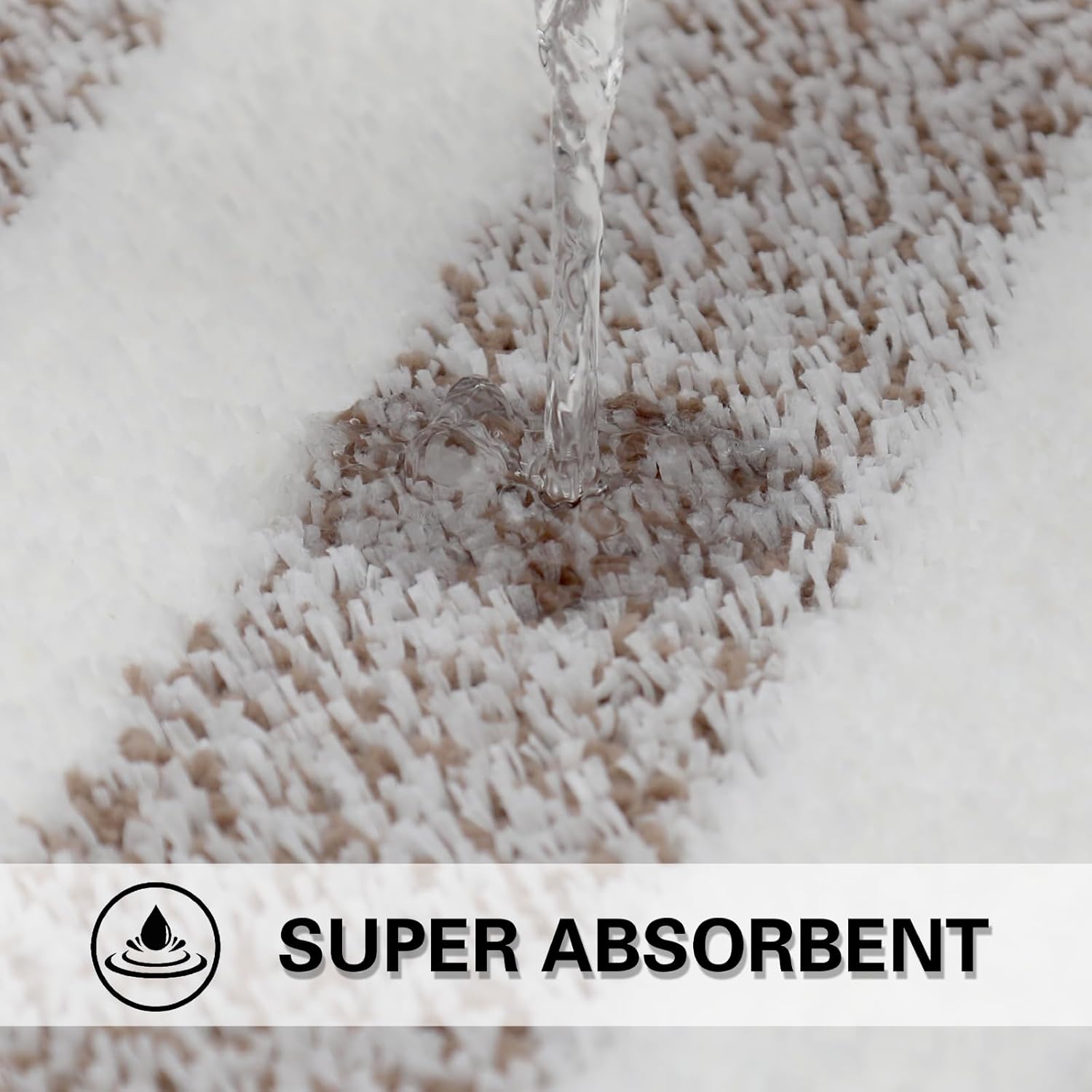WAMRLY – Alfombras de baño súper absorbentes, extra gruesas, peludas de felpa para baño, antideslizantes, lavables a máquina para baño (color