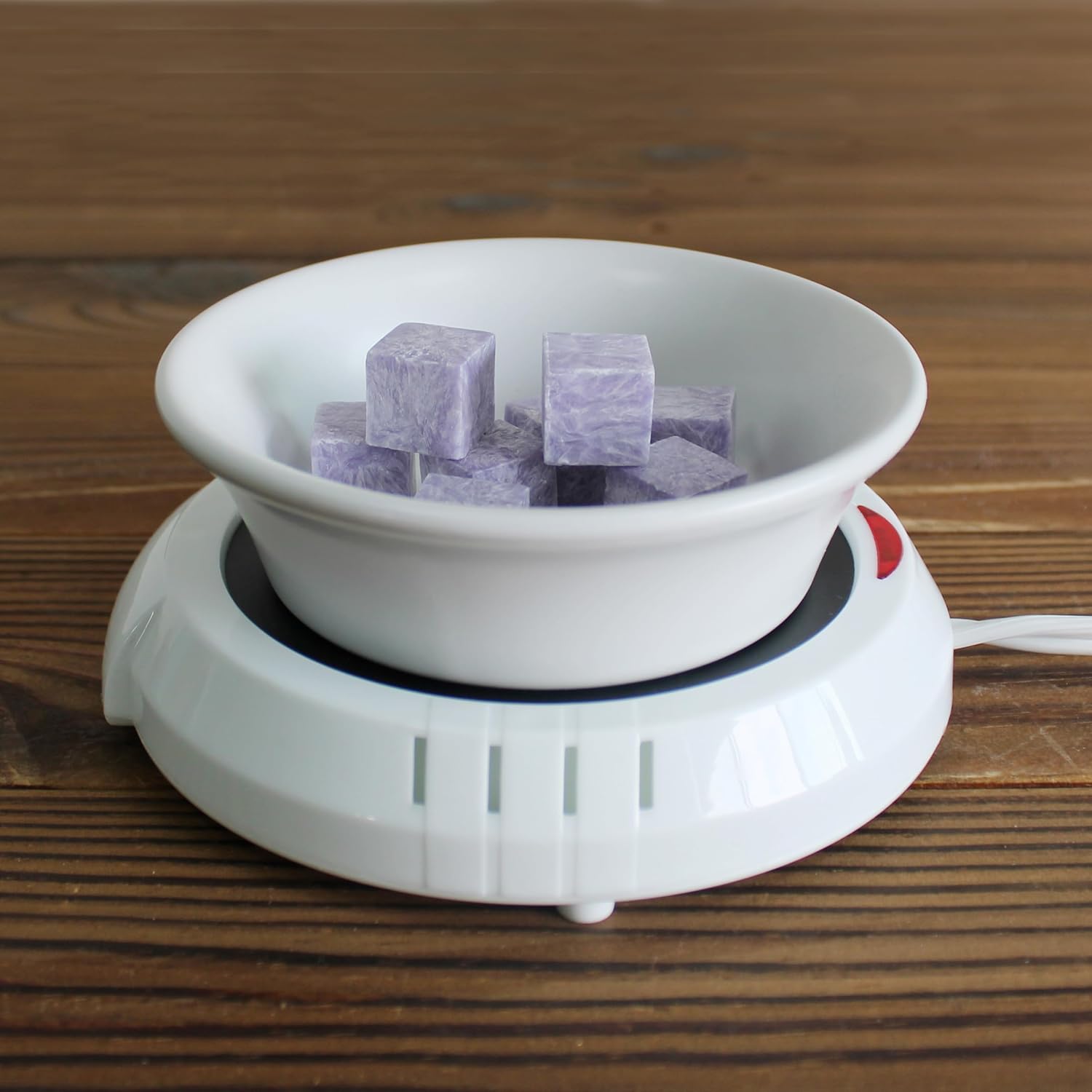CVHOMEDECO. Calentador de velas grande, calentador de cera para derretir de forma segura los aromas sin llama, calentador de tazas para mantener el