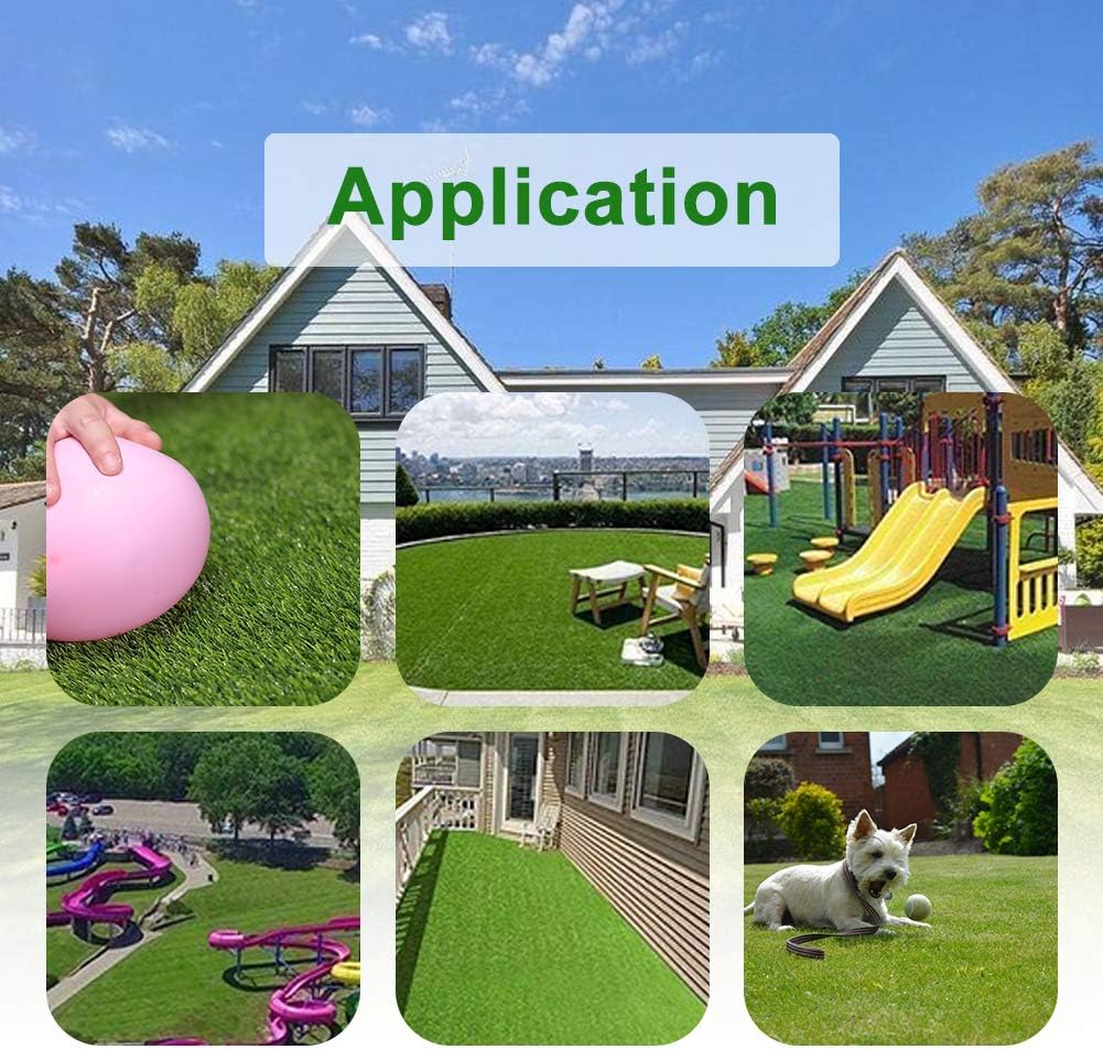 x6.5 – Alfombra de césped artificial sintética gruesa de lujo, realista, perfecta para paisajes interiores y exteriores, 5.5 pies x 6.5 pies (35.75