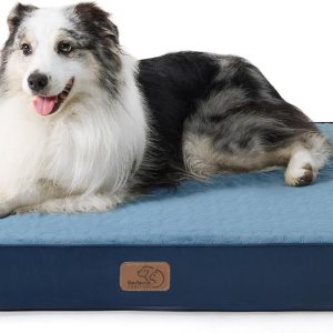 Bedsure Cama ortopédica grande para perros grandes, camas para perros de espuma viscoelástica, cama para mascotas de 2 capas gruesas con funda Bedsure Cama ortopédica grande para perros grandes, camas para perros de espuma viscoelástica, cama para mascotas de 2 capas gruesas con funda