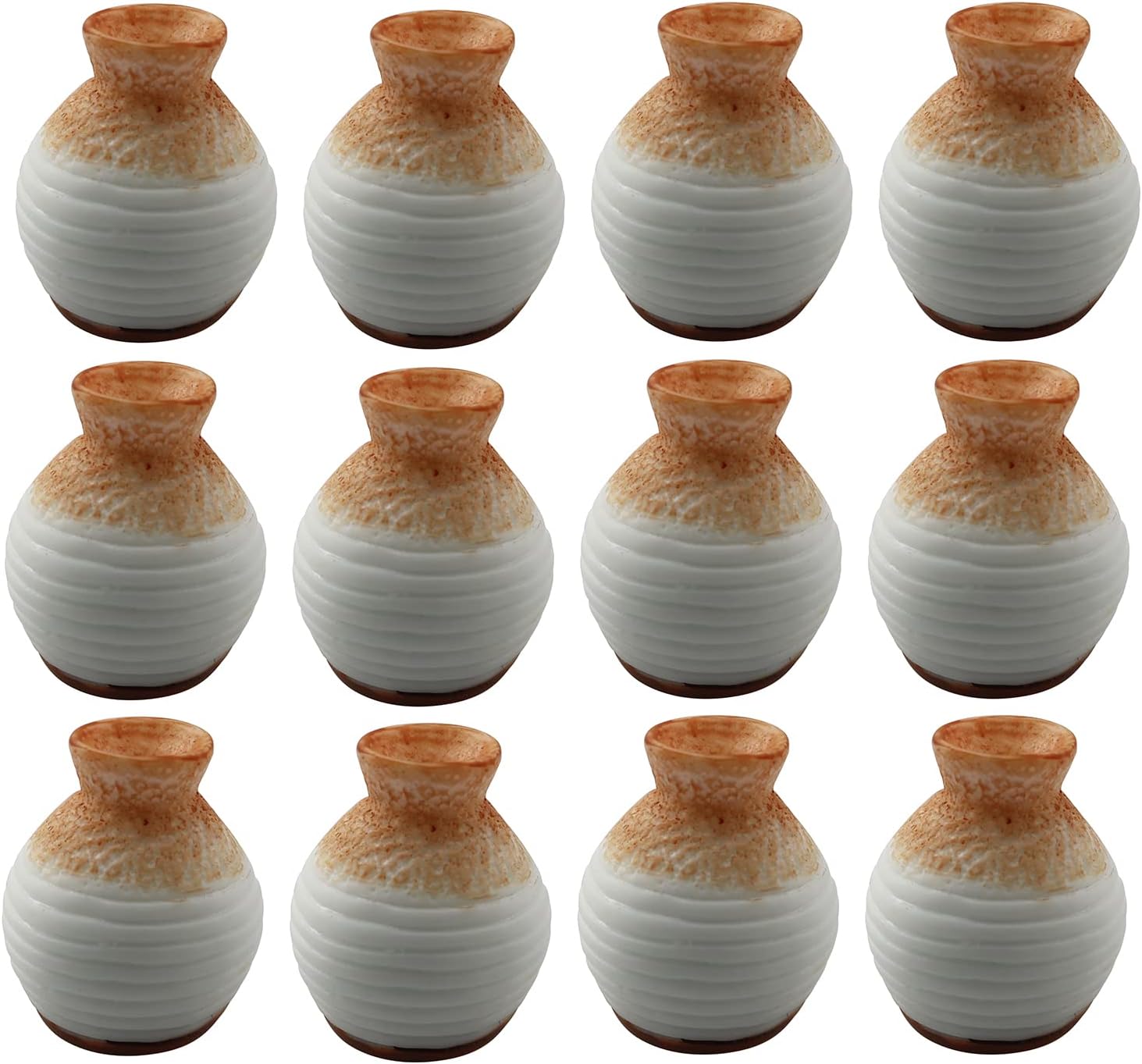 LQ Industrial 12 macetas de resina en miniatura, decoración de macetas pequeñas de 0.866 x 0.984 in, decoración para casa de muñecas, comedor, mini