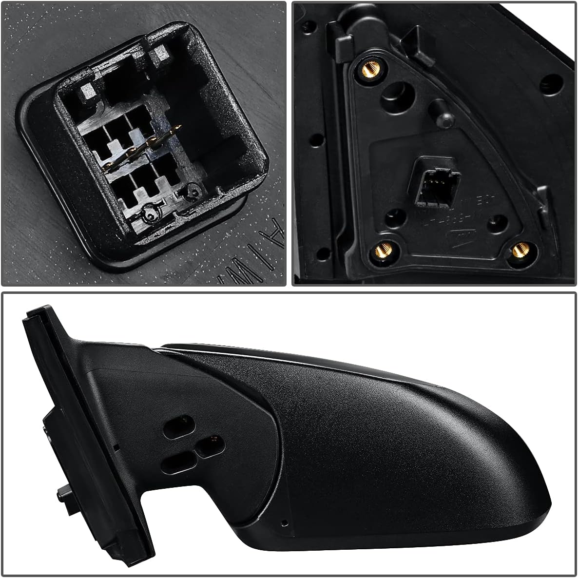 DNA Motoring OEM-MR-KI1320218 – Espejo retrovisor de puerta lateral del conductor con ajuste eléctrico calefactable compatible con Rio 2018-2020