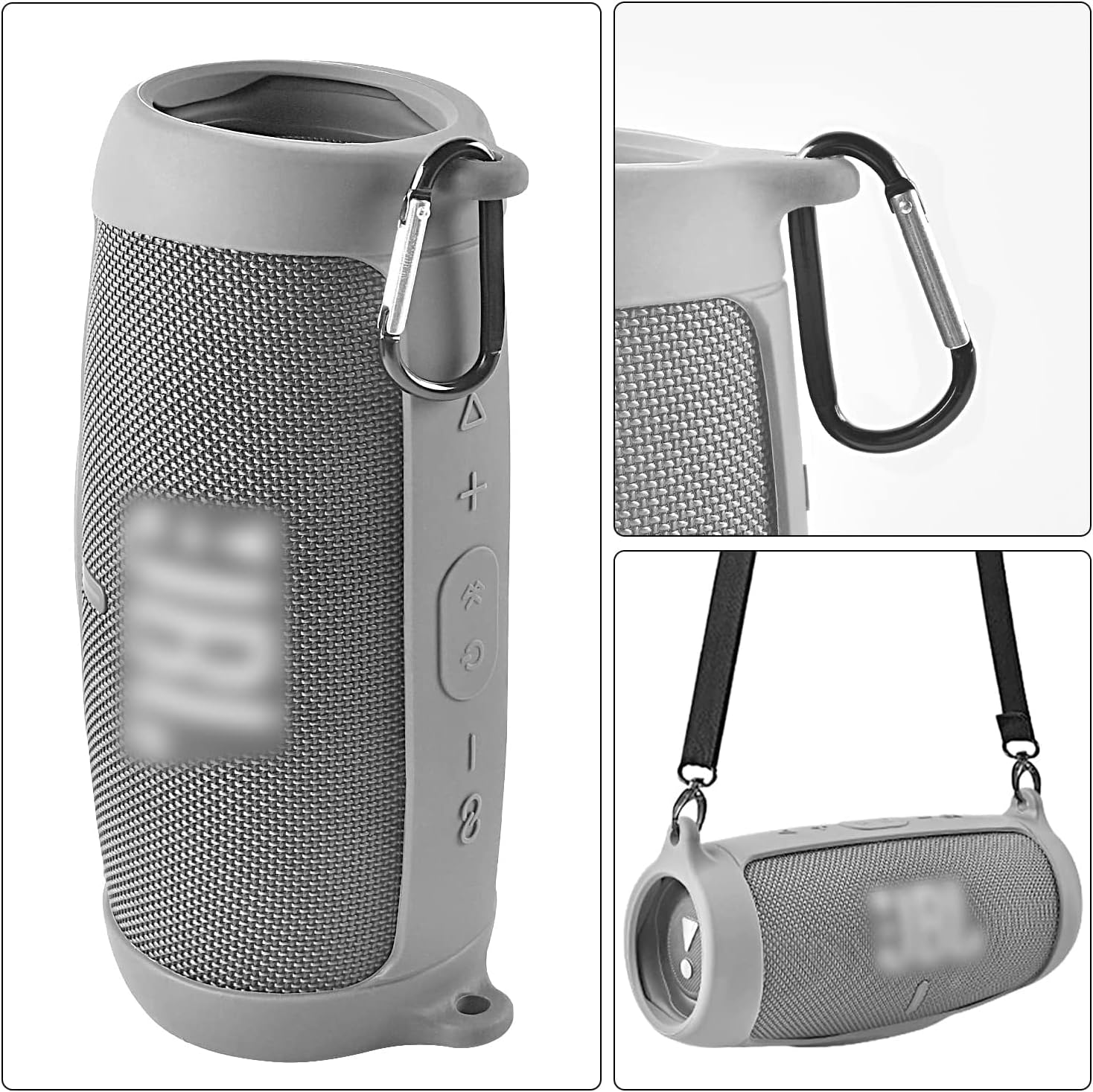 Funda de silicona para altavoz Bluetooth portátil JBL Charge 5, impermeable, de gel protector de viaje, piel suave, bolsa de goma impermeable con