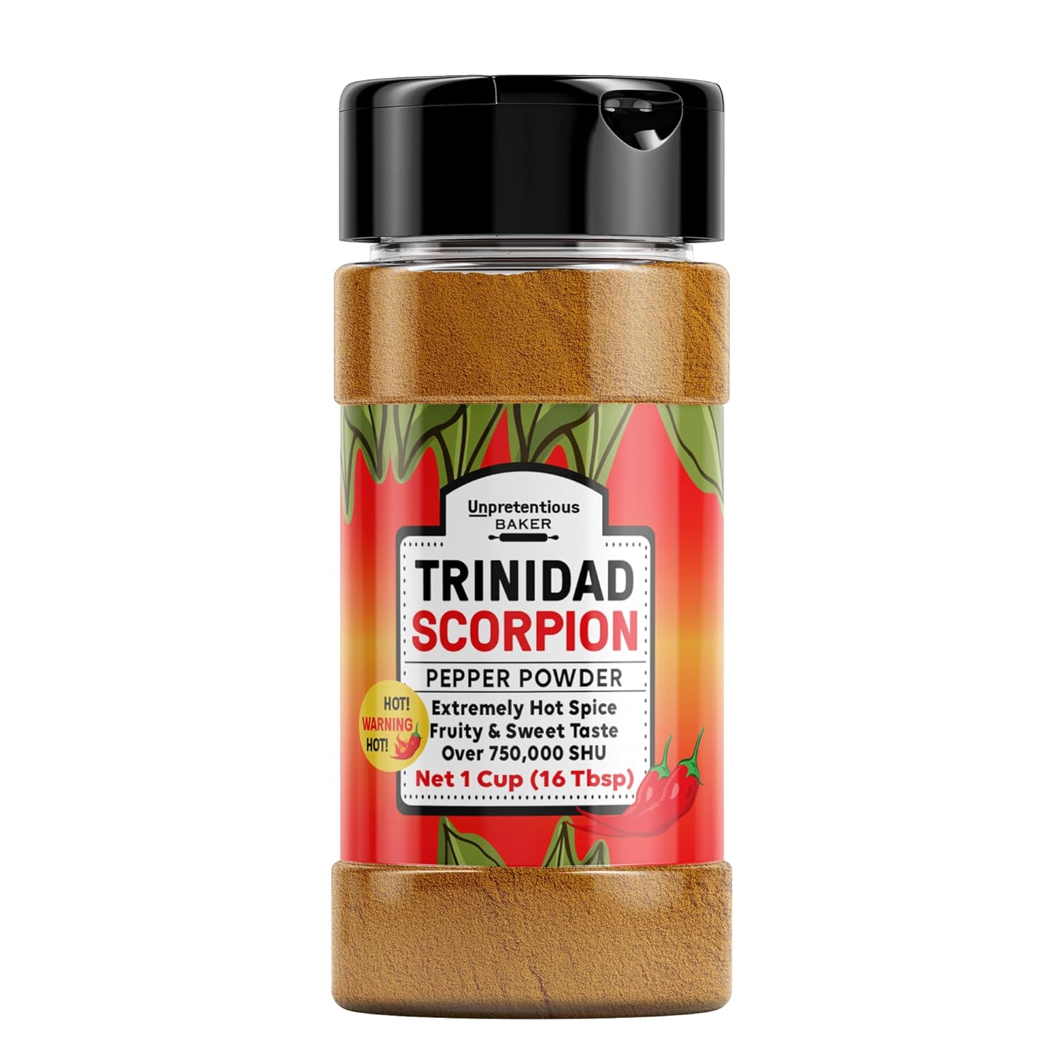 Unpretentious Pimienta en polvo Trinidad Scorpion (1 taza) Pimienta Chile molida extremadamente caliente y pura