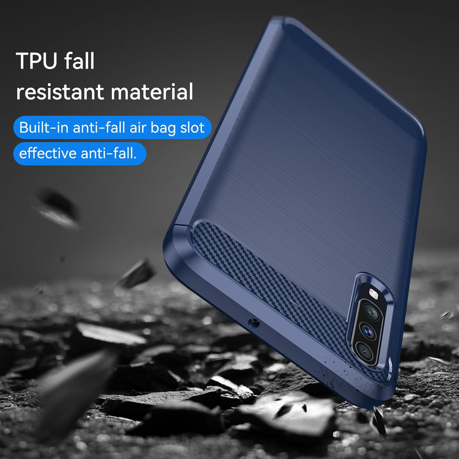 EUAGVQY Funda para Galaxy A70 de fibra de carbono, súper antideslizante, duradera, máxima comodidad, ligera, ajuste preciso, elegante diseño de moda