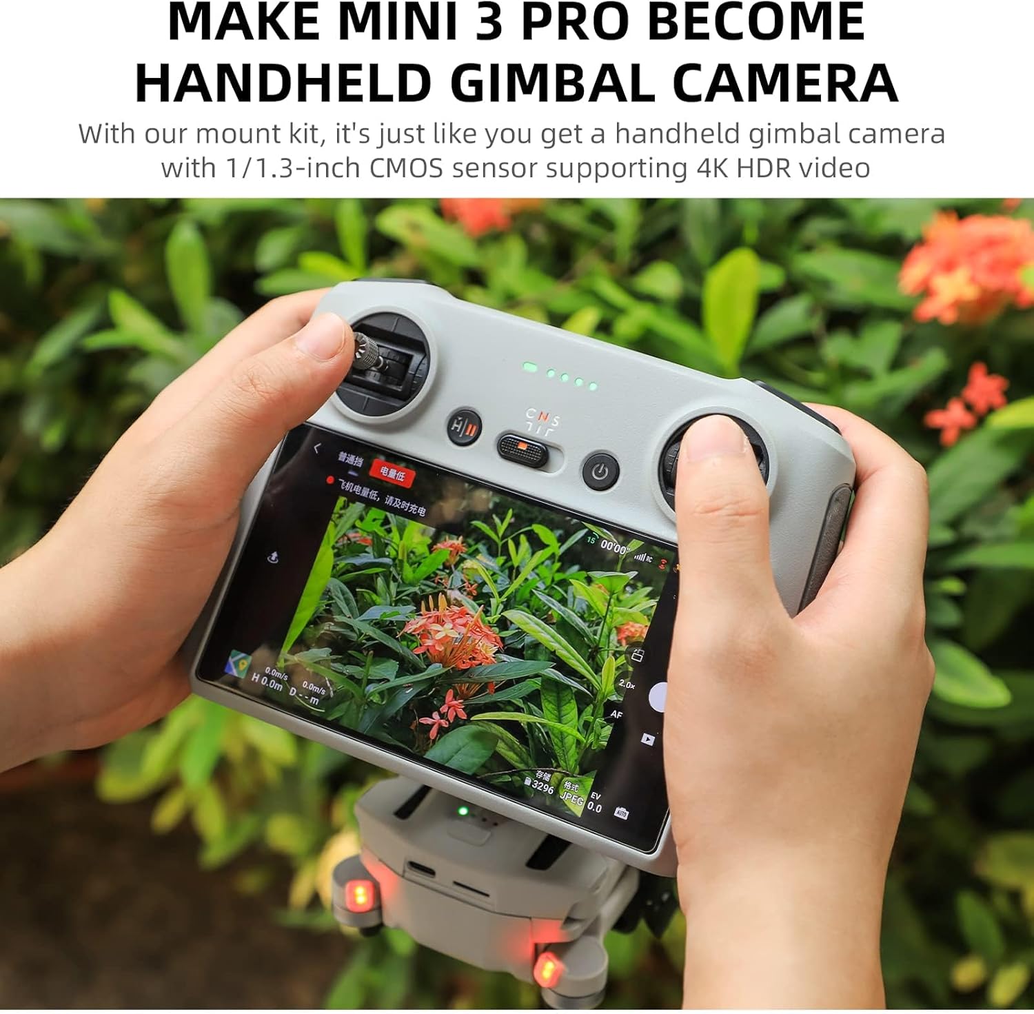 BTG Estabilizador de mano titular de mano para DJI Mini 3 Pro DJI RC Control remoto Accesorios de mano