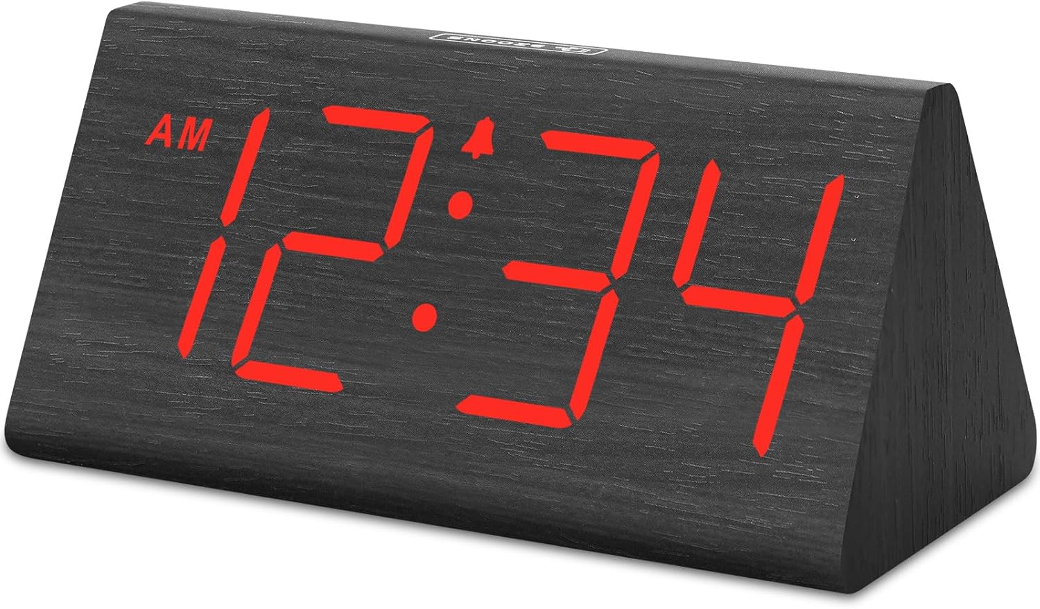 DreamSky Reloj despertador digital de madera para dormitorio