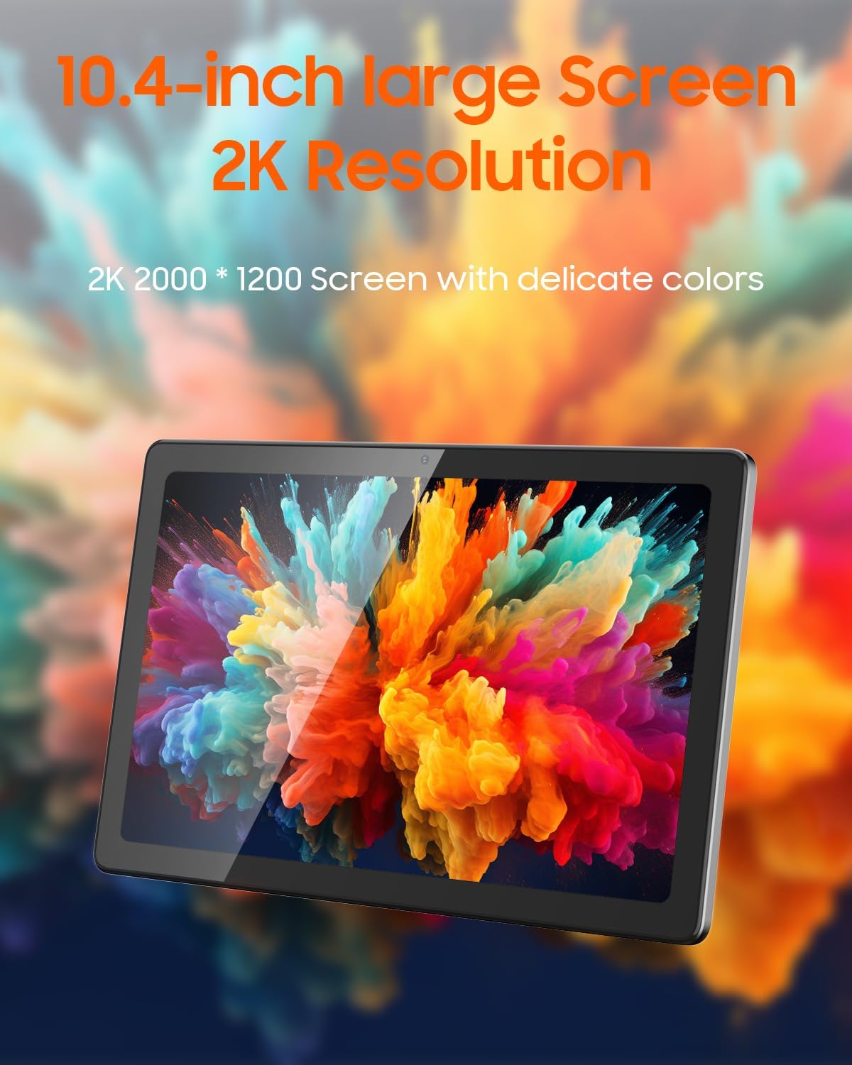 10.4 pulgadas Tablet Android 13 Tablet con funda de teclado Mouse Stylus 2 en 1 Tablets Set 16GB+128GB 1TB Tableta PC expandible 10.4 “2K HD
