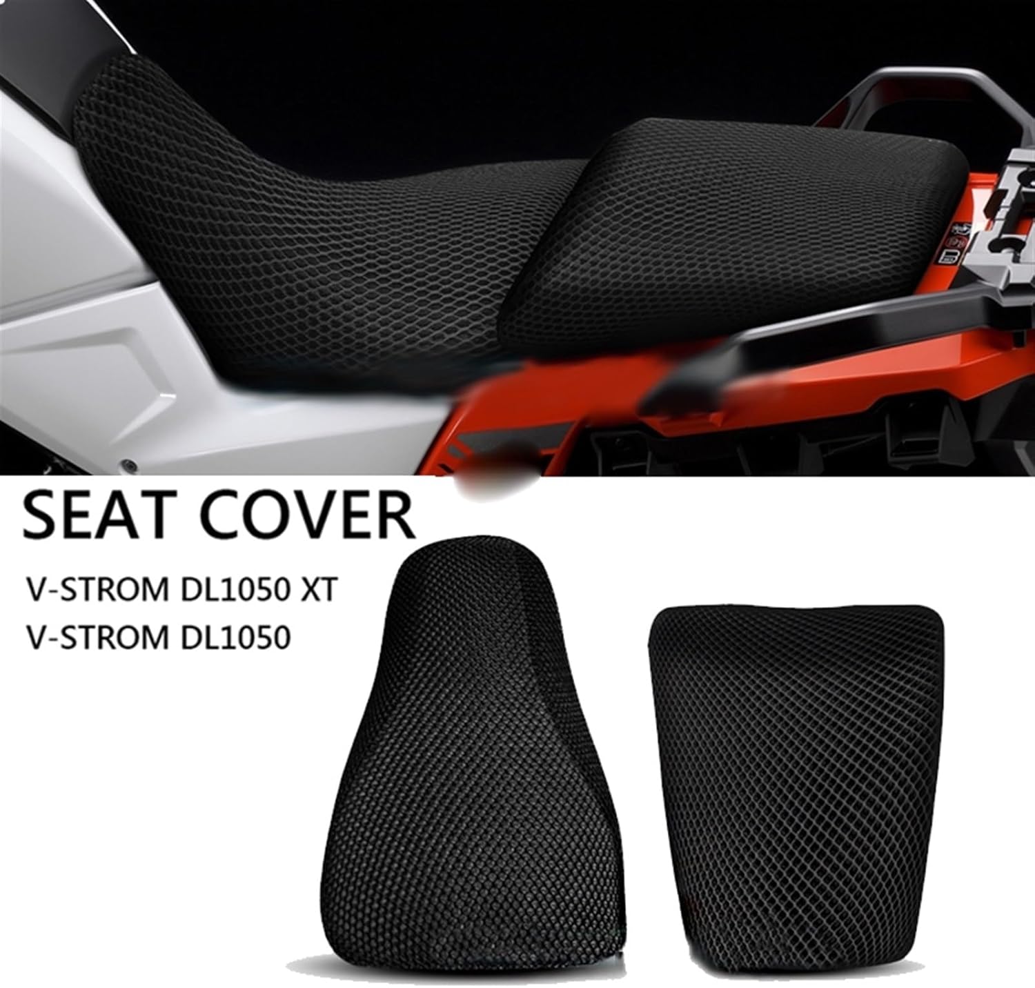 Juego de asiento para Suzuki V-Strom 1050 VSTROM1050 XT DL1050 VSTROM1050XT DL1050XT DL1050XT Asiento trasero Cowl Cool Cover Mesh Protector