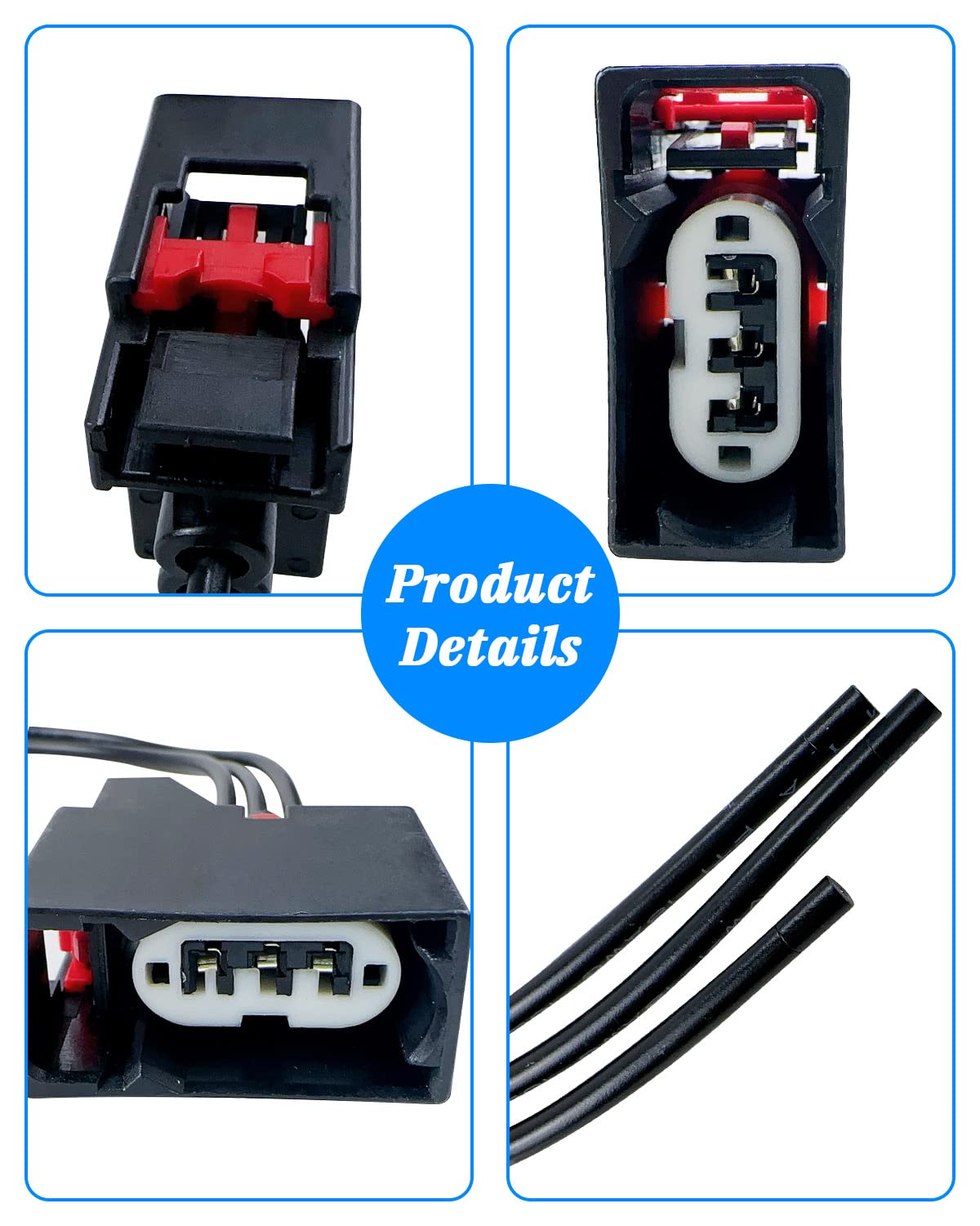 Arnés de conector de luz de señal de giro delantero para Jeep Wrangler JK 2007-2018, 68065016AB, 2 unidades