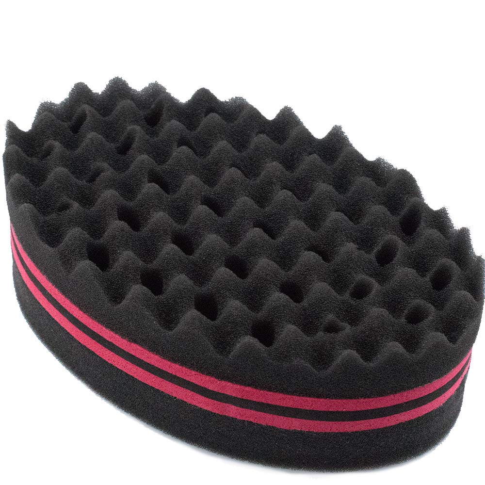Cepillo de esponja para el cabello, agujeros grandes, rastas mágicas de peluquería con bloqueo de ondas afro para hombres y mujeres, herramienta de