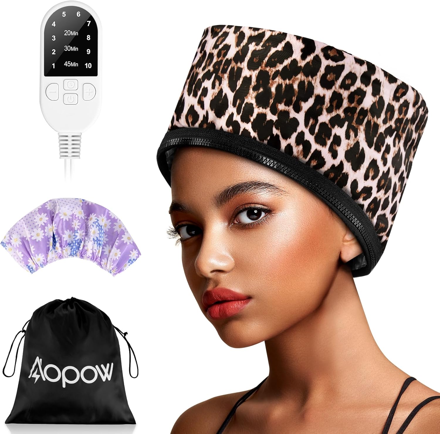 Gorro térmico para acondicionamiento profundo vaporizador para cabello natural uso doméstico, tapa térmica de vapor para cabello negro,