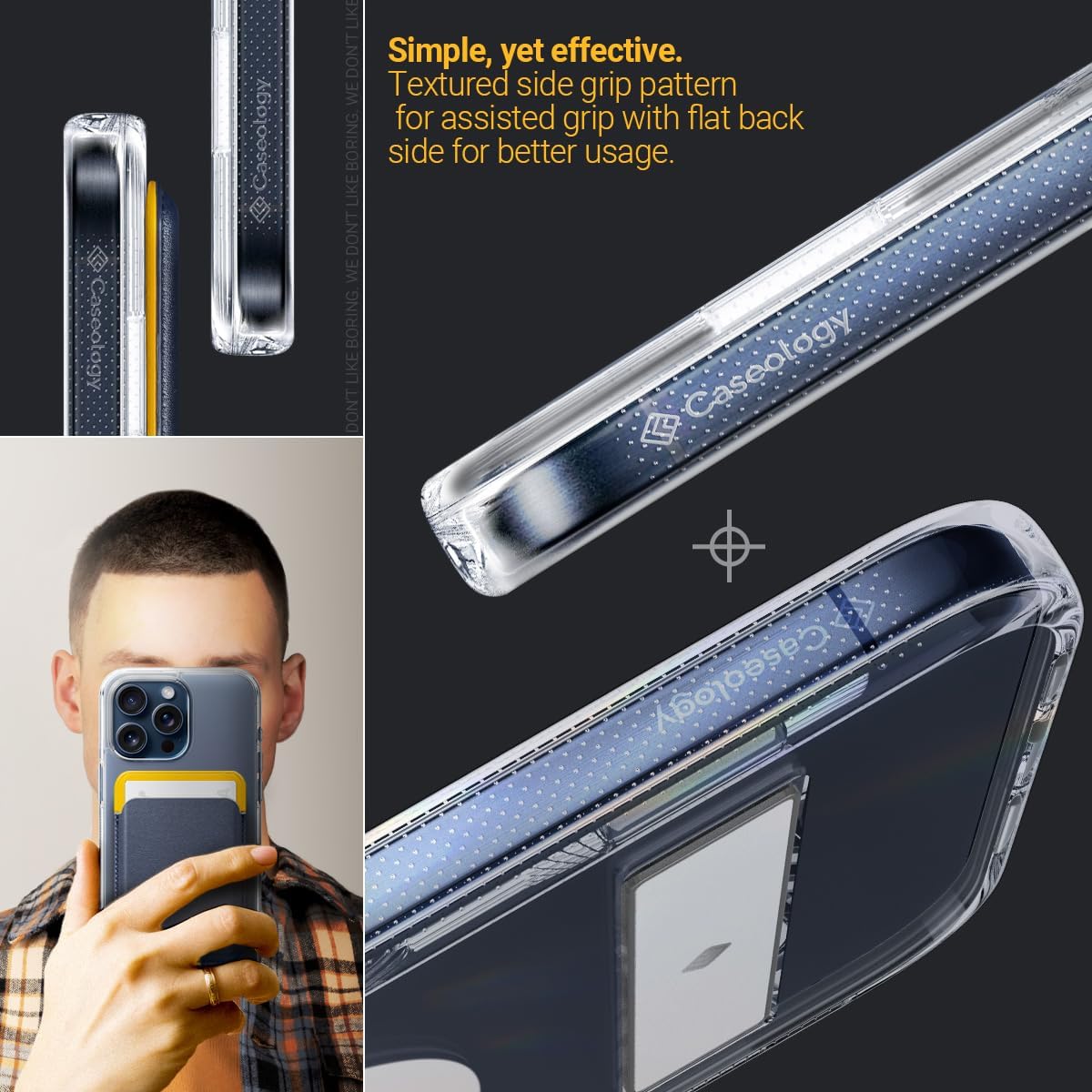 Caseology Capella Mag Kickstand – Funda 5G con función atril para iPhone 15 Pro Max ultratransparente antiamarilleamiento compatible con Magsafe