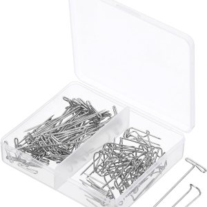 PATIKIL Juego de alfileres de costura, 100 piezas de pasador de acero inoxidable con pasador en T y pasadores en U de costura para bloquear tejer, PATIKIL Juego de alfileres de costura, 100 piezas de pasador de acero inoxidable con pasador en T y pasadores en U de costura para bloquear tejer,