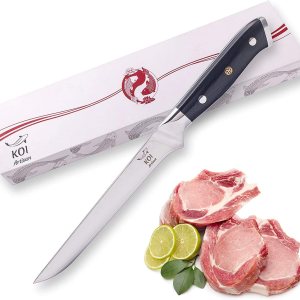 KOI ARTISAN Cuchillo de fileteado para deshuesar, cuchillo de fileteado de hoja de 6 pulgadas, cuchillo de carnicero para deshuesar pescado y carne, KOI ARTISAN Cuchillo de fileteado para deshuesar, cuchillo de fileteado de hoja de 6 pulgadas, cuchillo de carnicero para deshuesar pescado y carne,