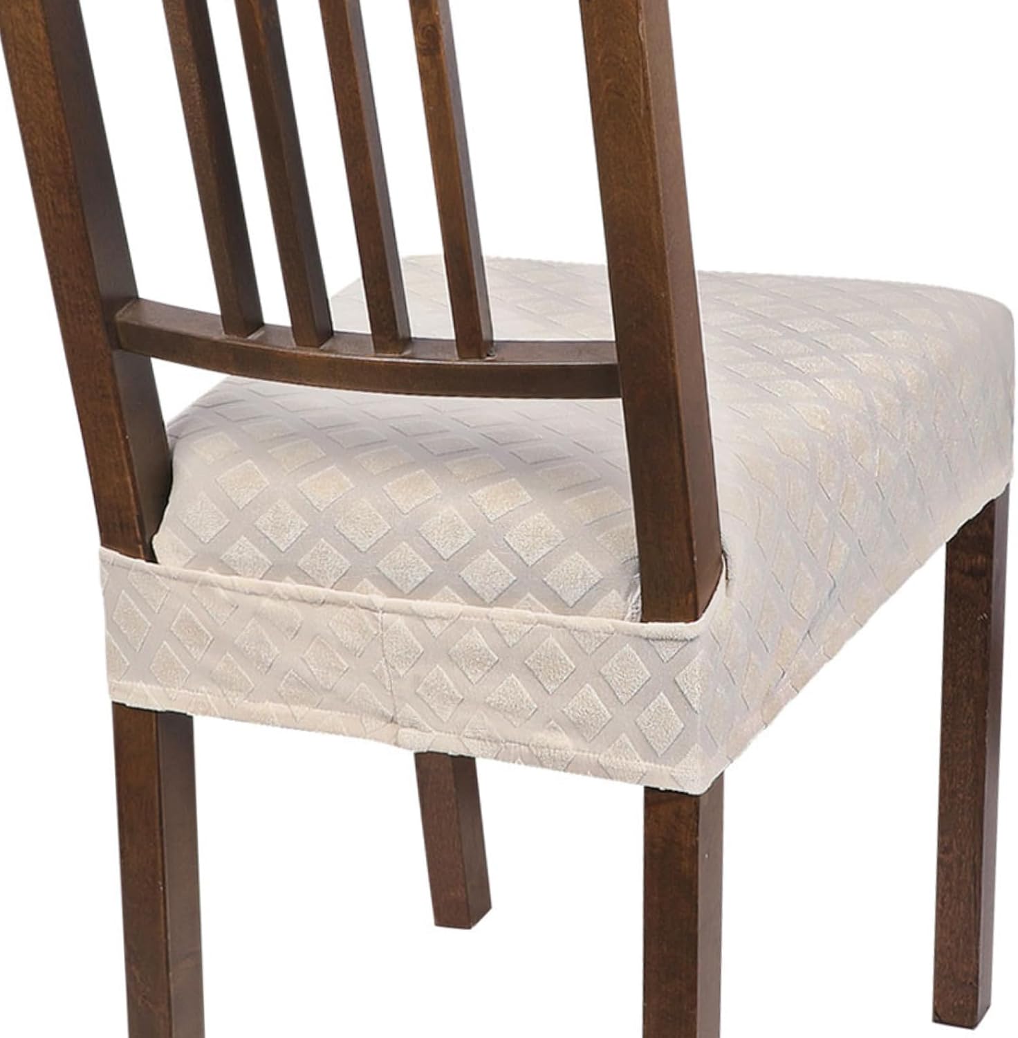 SearchI Juego de 6 fundas elásticas de asiento para sillas de comedor, suaves, extraíbles y lavables, para sillas de comedor, fundas protectoras de