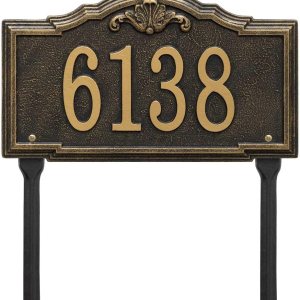 Comfort House Letrero de dirección personalizado para patio con estacas de césped, placa de metal para dirección fabricada en Estados Unidos Comfort House Letrero de dirección personalizado para patio con estacas de césped, placa de metal para dirección fabricada en Estados Unidos