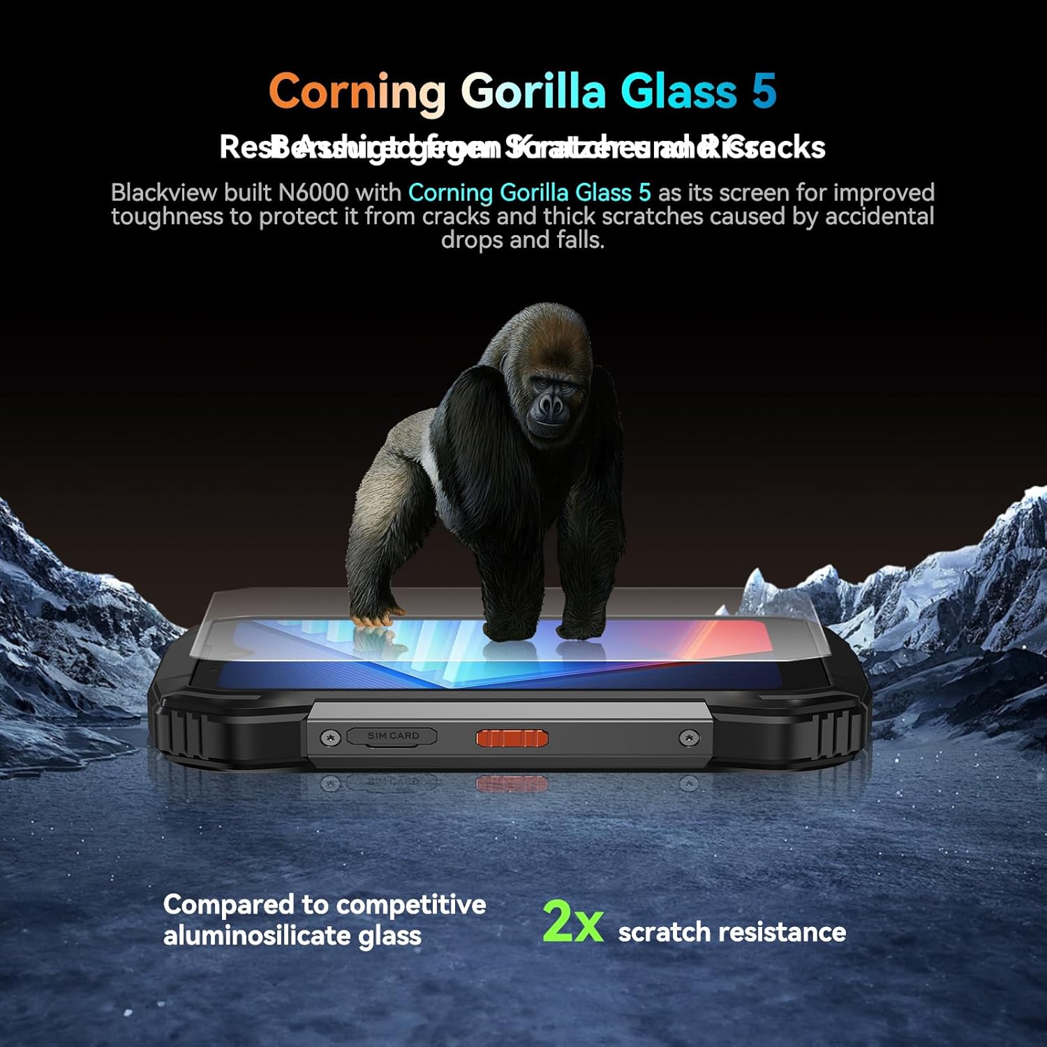 Blackview N6000 Smartphone resistente 2023, teléfono Android 13 pequeño de 4.3 pulgadas, 16 GB 256 GB Octa-core MTK Helio G99 6nm, cámara de 48 MP +
