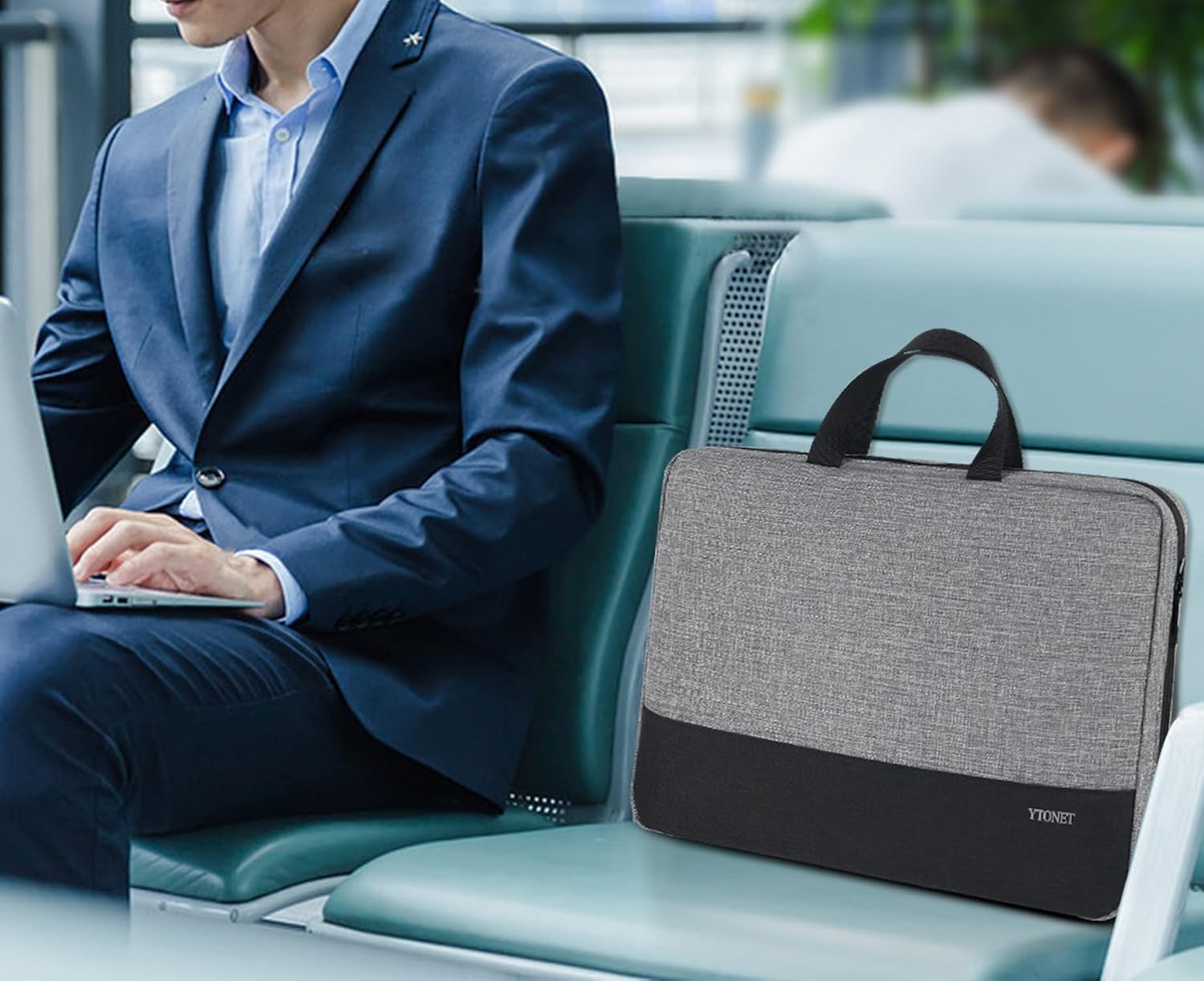 Ytonet Funda para laptop de 17 a 17.3 pulgadas, funda delgada resistente al agua TSA para laptop con asa, funda protectora duradera compatible con