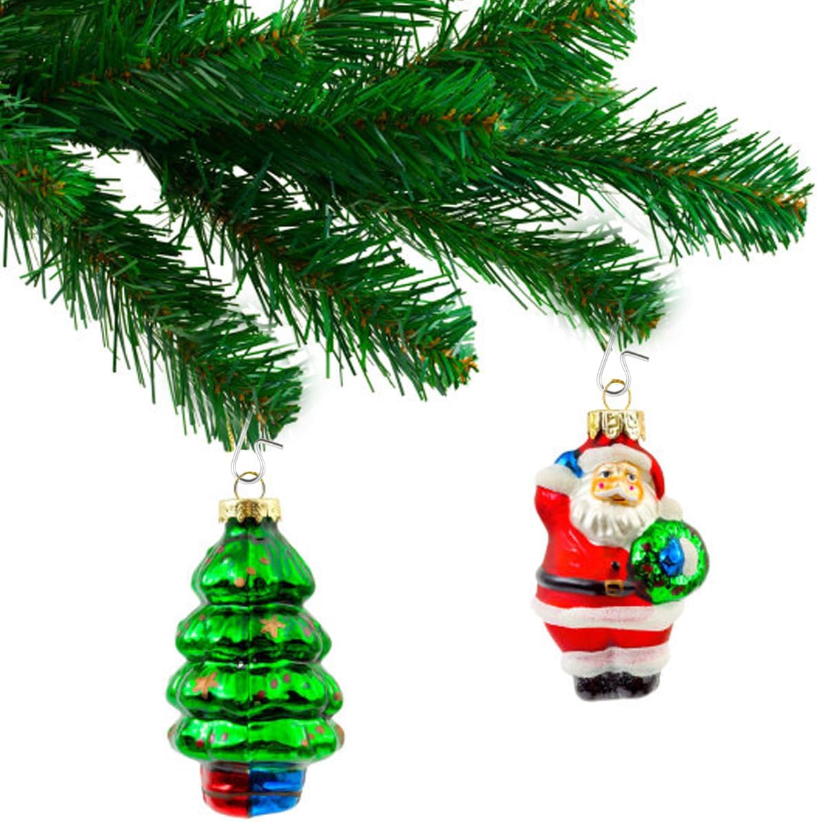 TIHOOD 300 ganchos para adornos, ganchos para adornos de Navidad, ganchos para adornos de Navidad, ganchos para adornos para árboles de Navidad,