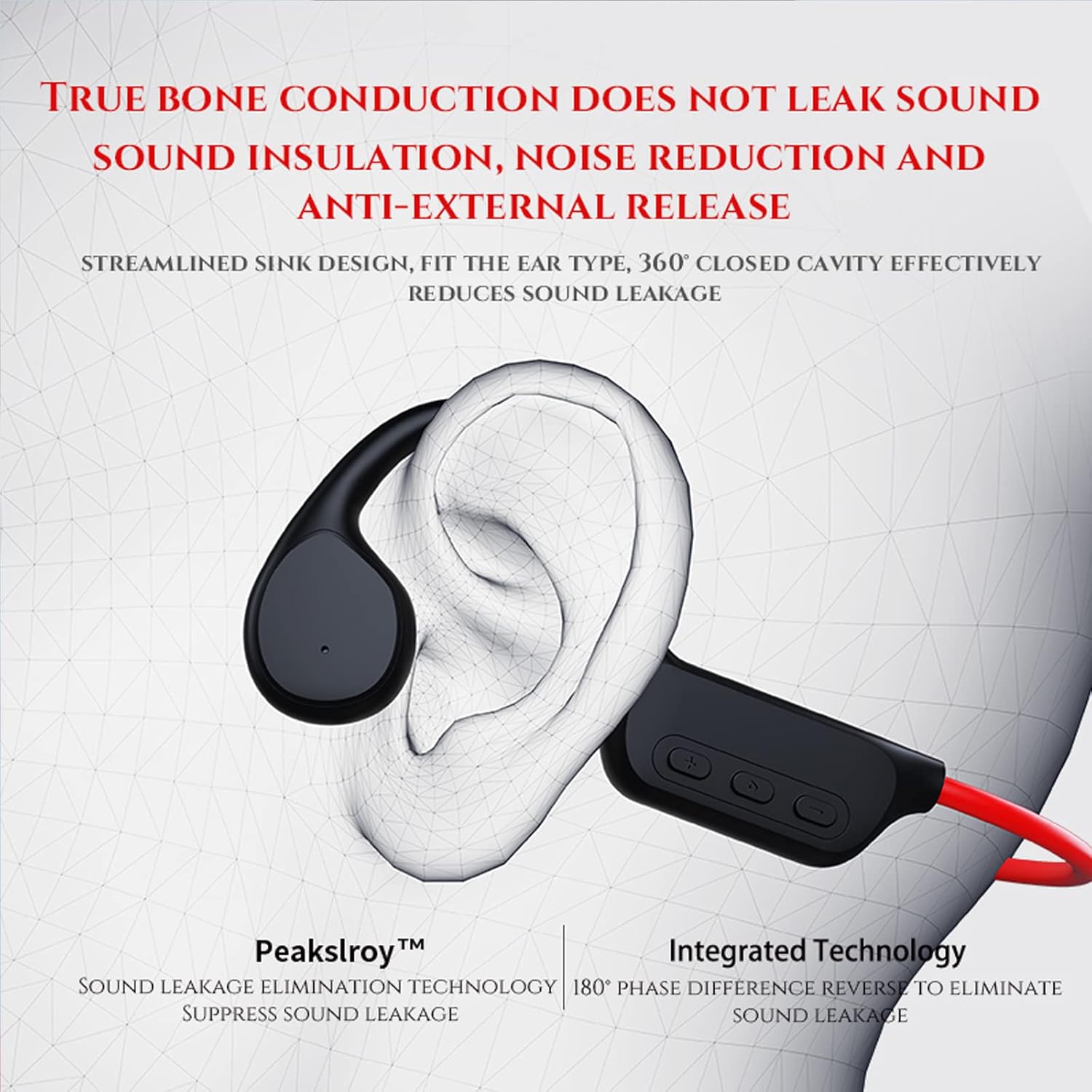 Gogailen Auriculares de conducción ósea para natación, auriculares submarinos para natación, memoria integrada de 32G IPX8 impermeable, Bluetooth