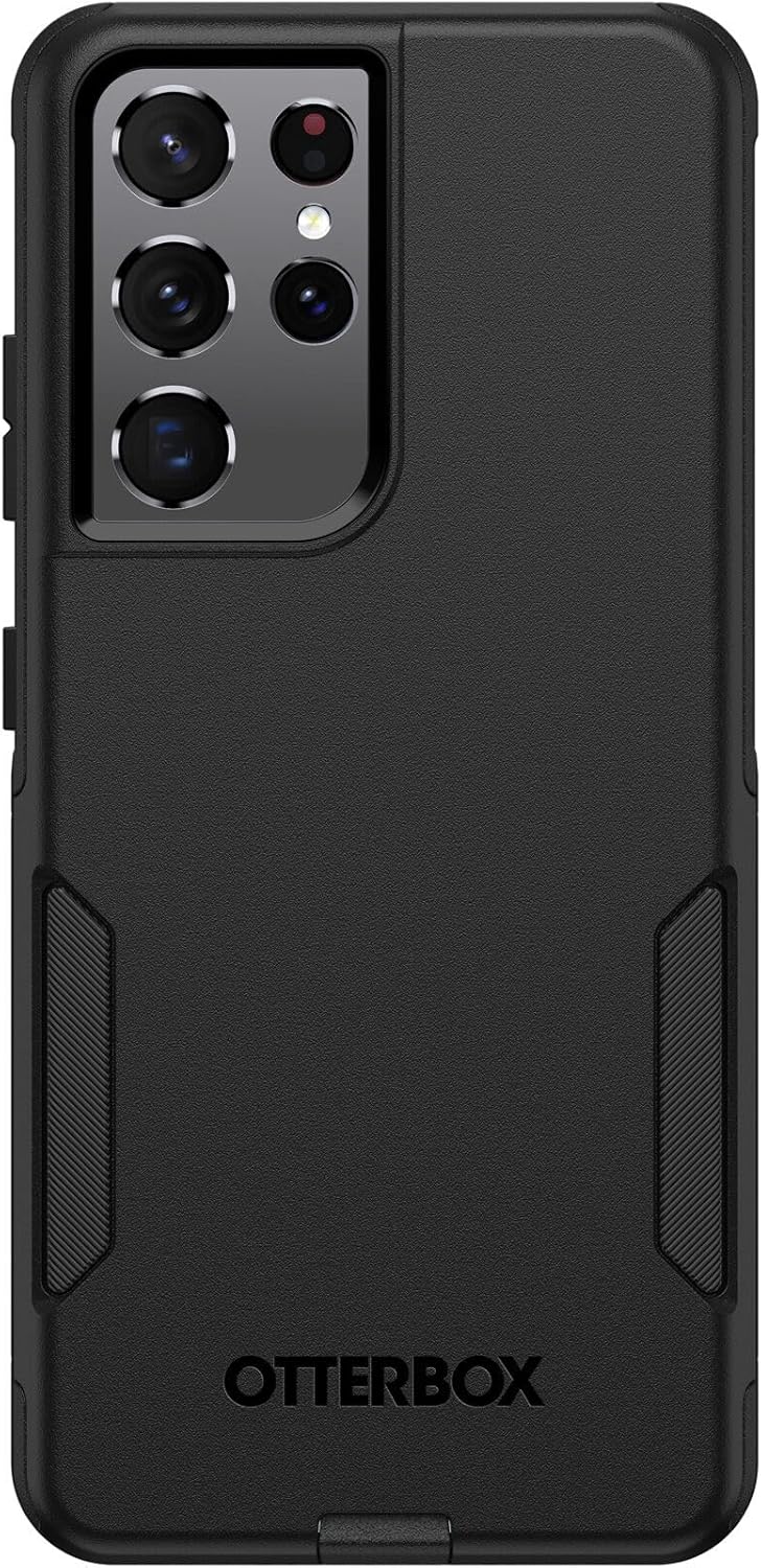 OtterBox Commuter Series – Funda para Samsung Galaxy S21 Ultra 5G (solamente), embalaje no minorista, color negro