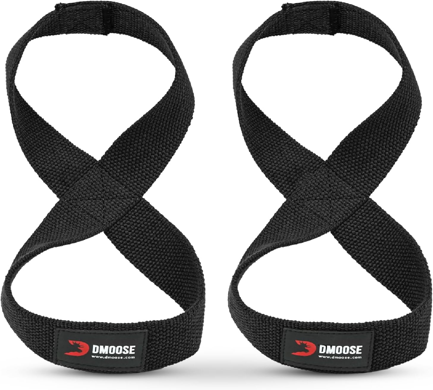 DMoose Fitness Figura 8 correas de elevación para levantamiento de pesas, levantamiento de pesas y peso muerto, correas de soporte resistentes de