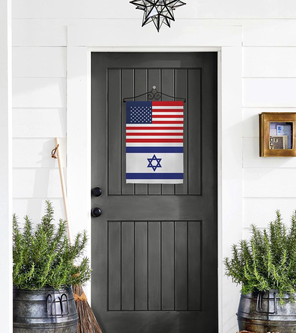 Bandera de Israel de Estados Unidos Bandera de Amistad Israelí Decoración del Hogar Banner Interior Patio Letreros Habitación Exterior Casa Colgante