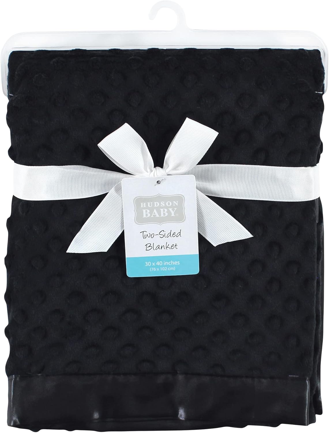 Hudson Baby Manta unisex de visón de felpa para bebé, color negro, talla única
