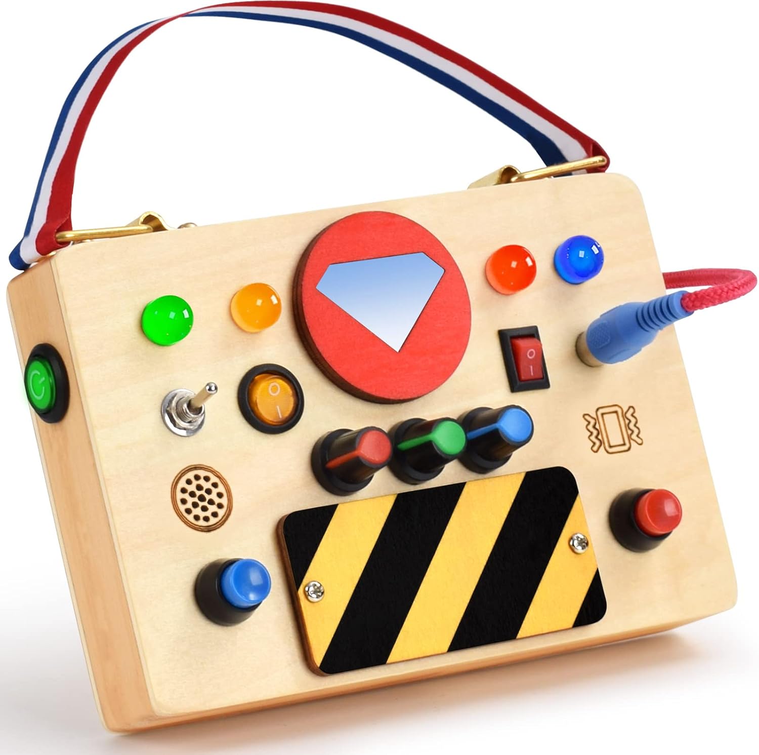 POLKRANE Montessori – Tabla de actividades para niños pequeños  Juguetes Montessori para niños de 1 año en adelante, tablero de actividades para