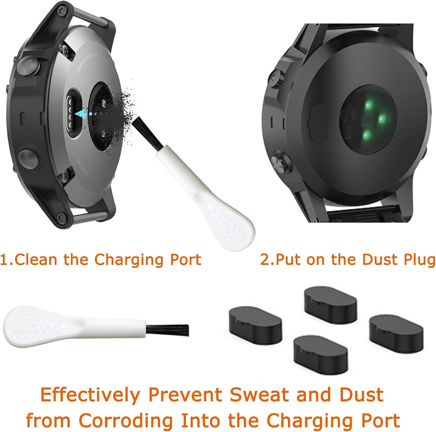 Correa de silicona de 0.866 pulgadas de ajuste rápido y fácil compatible con Garmin Fenix 5Fenix 5 PlusFenix 6Fenix 6 ProFenix 7, correa de repuesto
