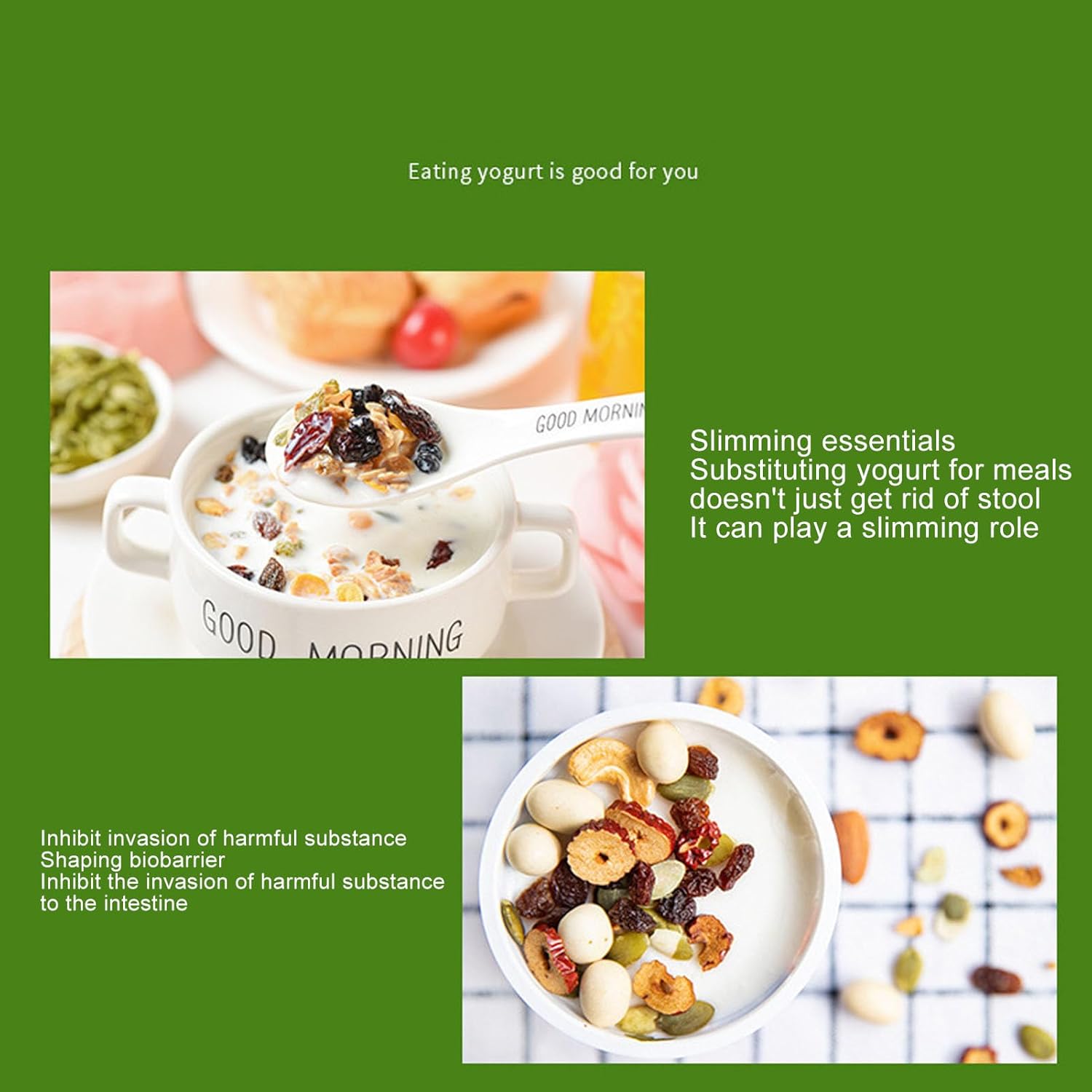 Pequeña máquina para hacer yogur de 15 W, máquina compacta para hacer yogur con recipiente de acero inoxidable reutilizable, para yogur orgánico en