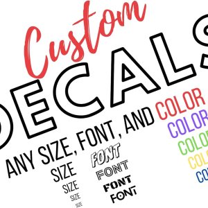 Calcomanías de vinilo personalizadas  Tamaños de 6 a 72 pulgadas  Calcomanías personalizadas para automóvil, calcomanías de números de letras Calcomanías de vinilo personalizadas  Tamaños de 6 a 72 pulgadas  Calcomanías personalizadas para automóvil, calcomanías de números de letras