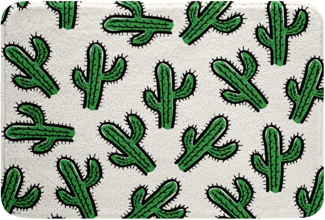 Alfombras de baño de cactus para niños, 16 x 24 pulgadas, bohemias, suculentas, para decoración de baño, alfombras de baño botánicas para ducha,