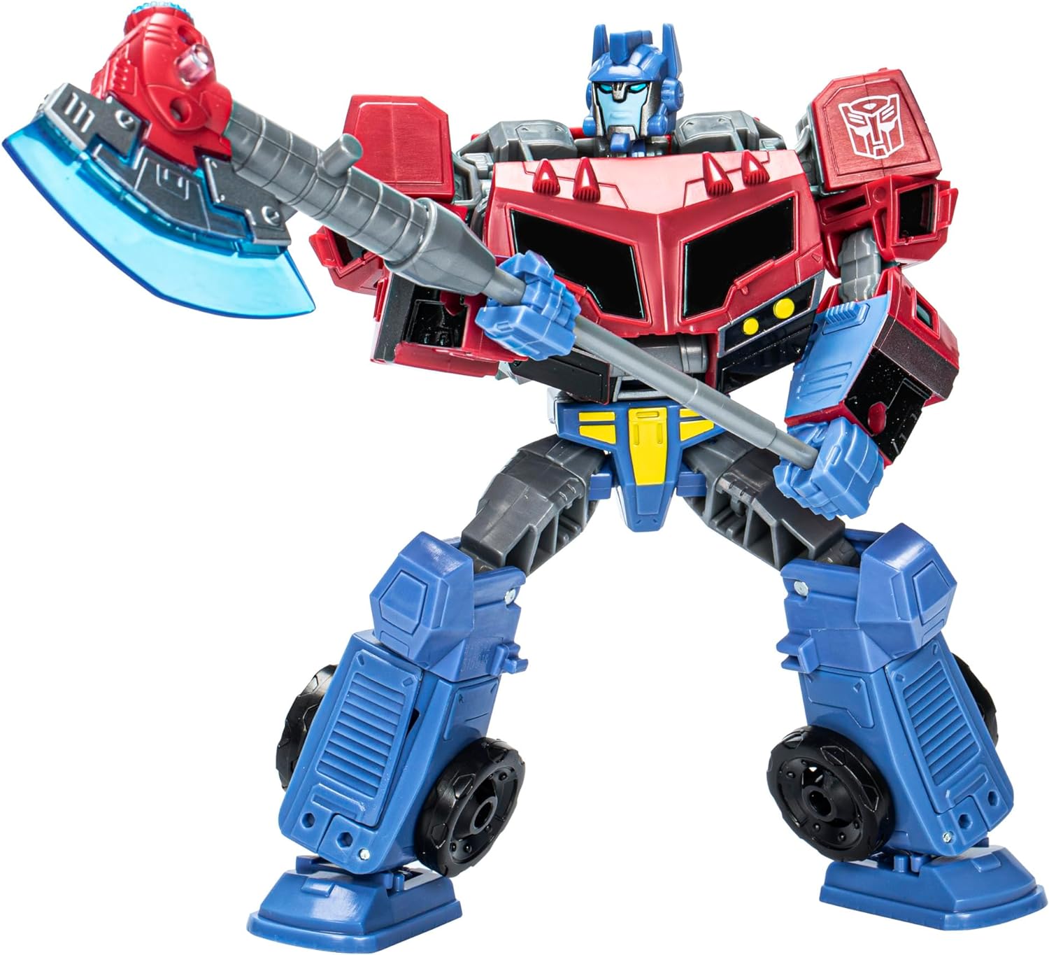 Transformers Legacy United Voyager Class Animated Universe Optimus Prime, figura de acción de conversión de 7 pulgadas, 8+