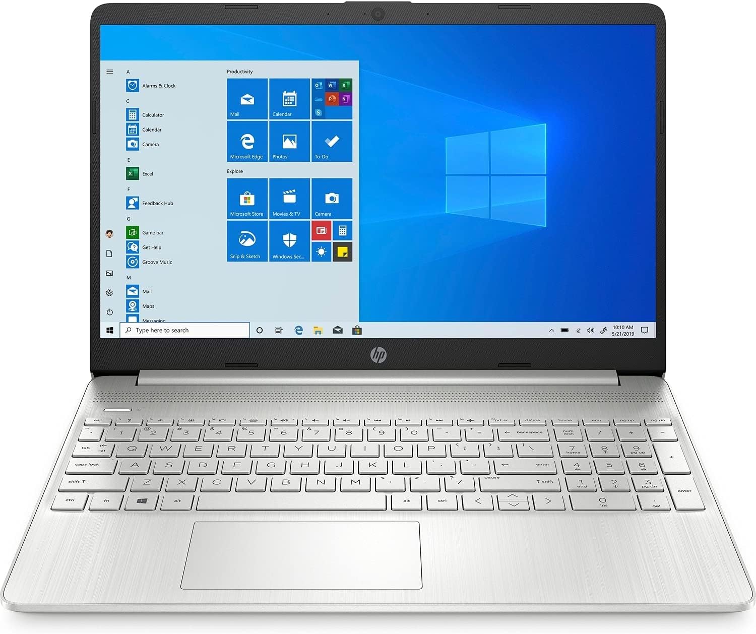 HP Laptop 15-dy2031nr 15.6 pulgadas pantalla táctil HD, Intel Core i3-1115G4 8GB RAM 256GB SSD disco duro tradicional con doble altavoz USB HDMI