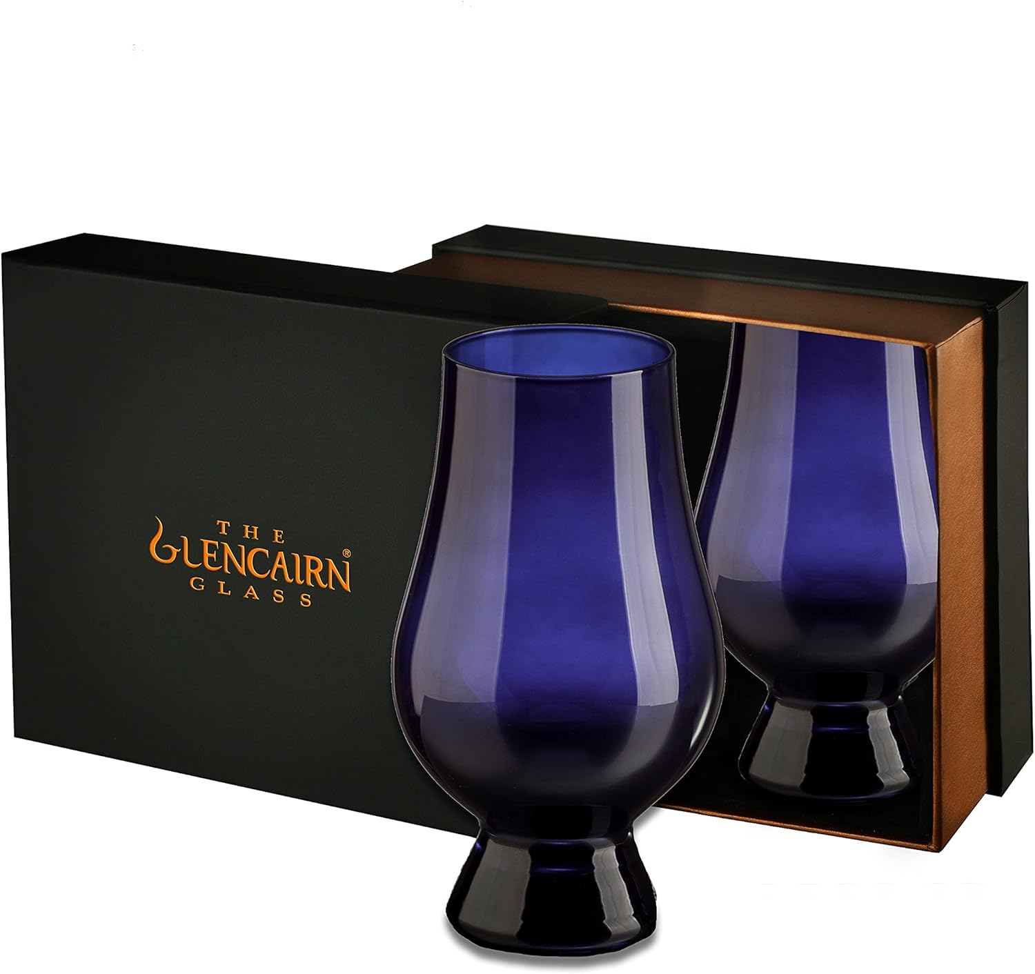 GLENCAIRN VIDRIO WHISKY AZUL, JUEGO DE 2 EN CAJA DE PRESENTACIÓN