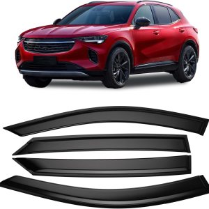 Arokzn 4 deflectores de protección contra la lluvia para ventana lateral con cinta adhesiva diseñados para Buick Envision 2021-2023, protector de Arokzn 4 deflectores de protección contra la lluvia para ventana lateral con cinta adhesiva diseñados para Buick Envision 2021-2023, protector de