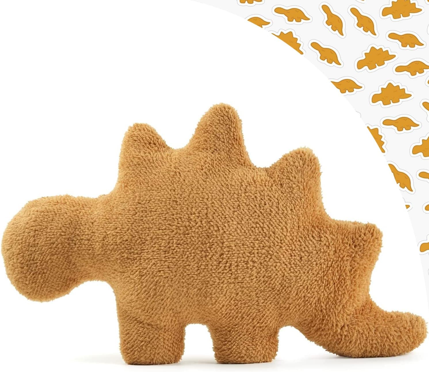 Almohada de pepita de dinosaurio, peluche de pepita de pollo con dinosaurio, almohada suave de pepitas de pollo para decoraciones de cumpleaños,