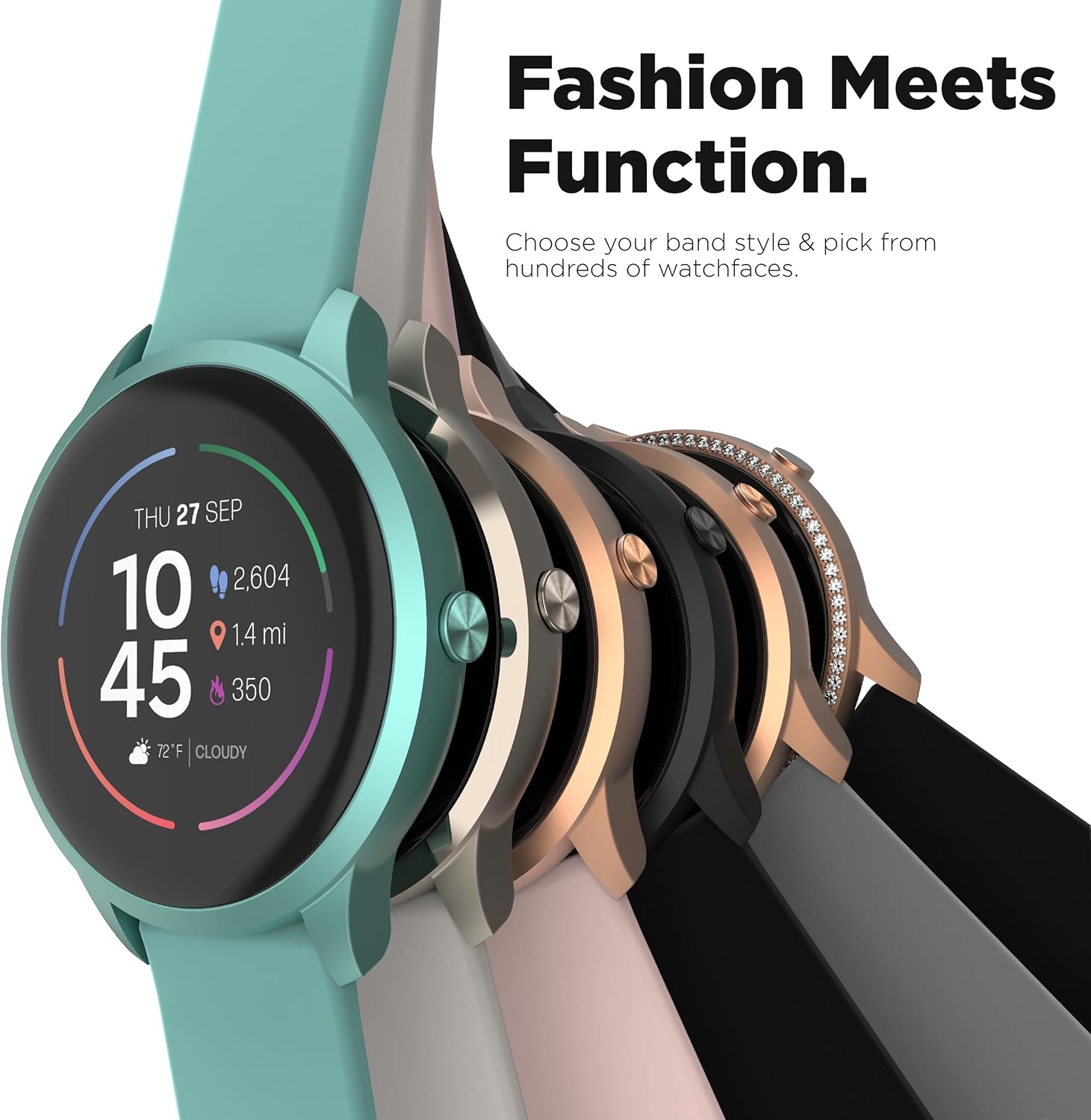 iTouch Sport 4 Smartwatch – Monitor de actividad física, monitor de frecuencia cardíaca, esfera de reloj personalizable, rastreador de actividad y