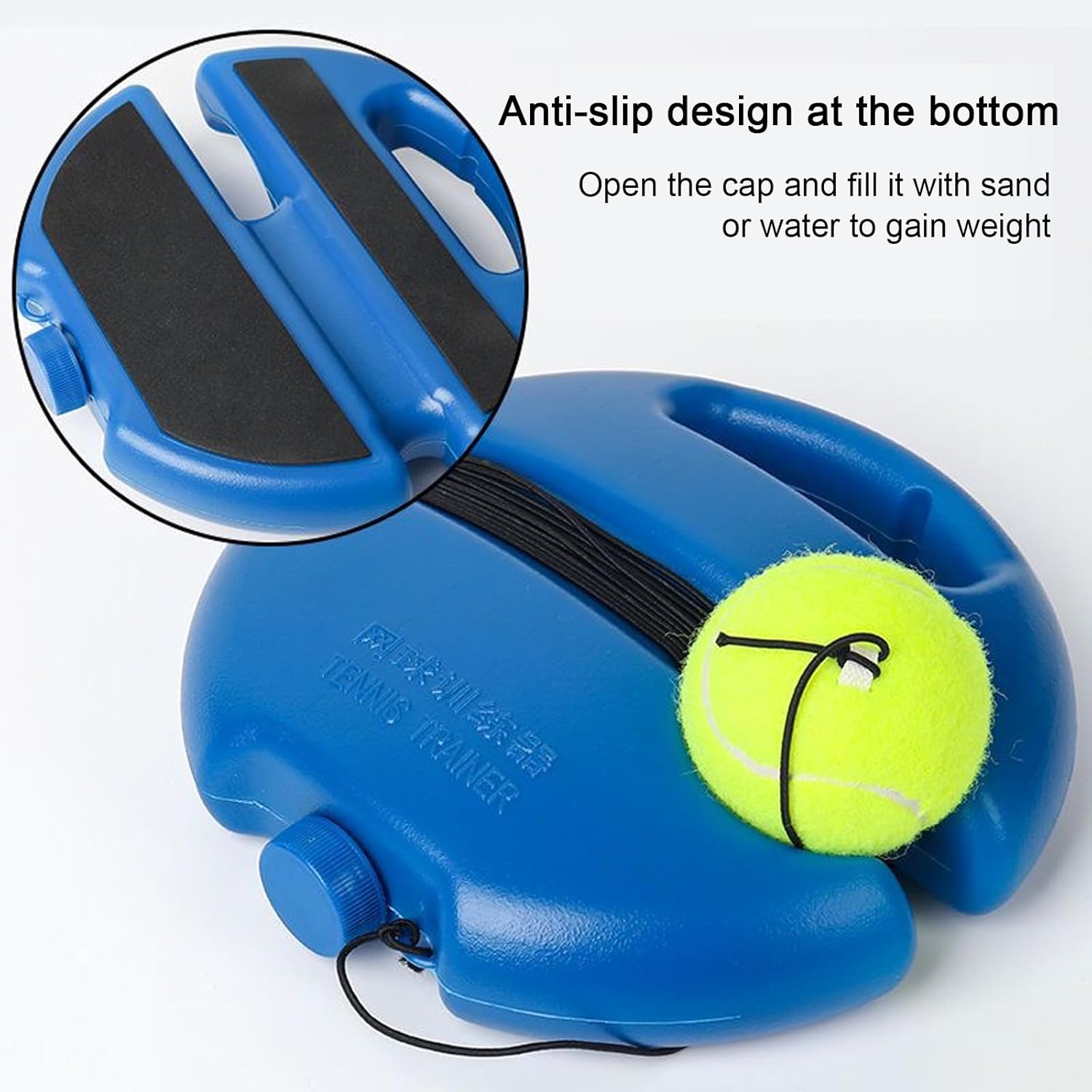 Juego de pelotas de rebote de entrenamiento de tenis, herramienta portátil de entrenamiento de tenis, kit de rebote para práctica de tenis solo, una