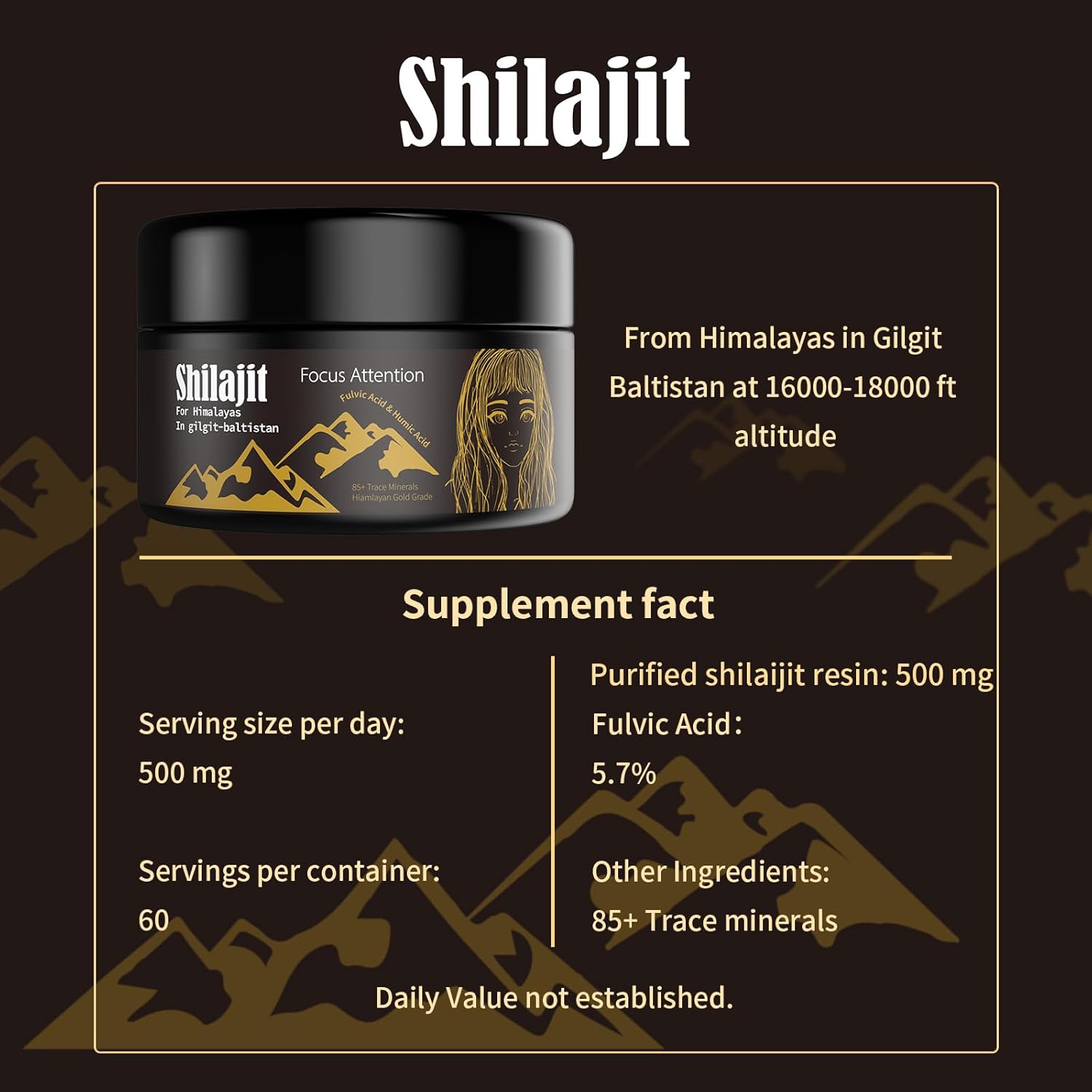 2 paquetes de resina Shilajit con ácido fúlvico y oligominerales, Shilajit siberiano original con 85+ gel de suplemento de ácido húmico, apoya el