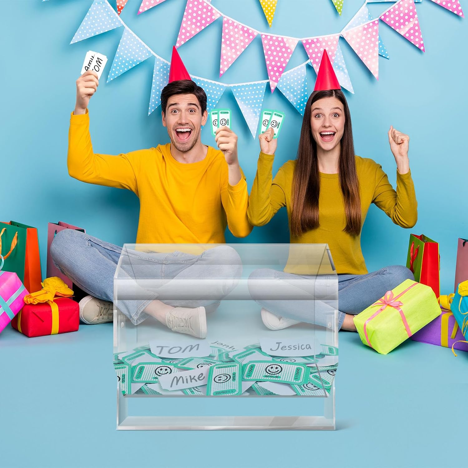 Boletos para rifas de un solo rollo, boletos sonrientes para eventos, entradas, recompensas de clase, recaudación de fondos y premios Rollo de 1000