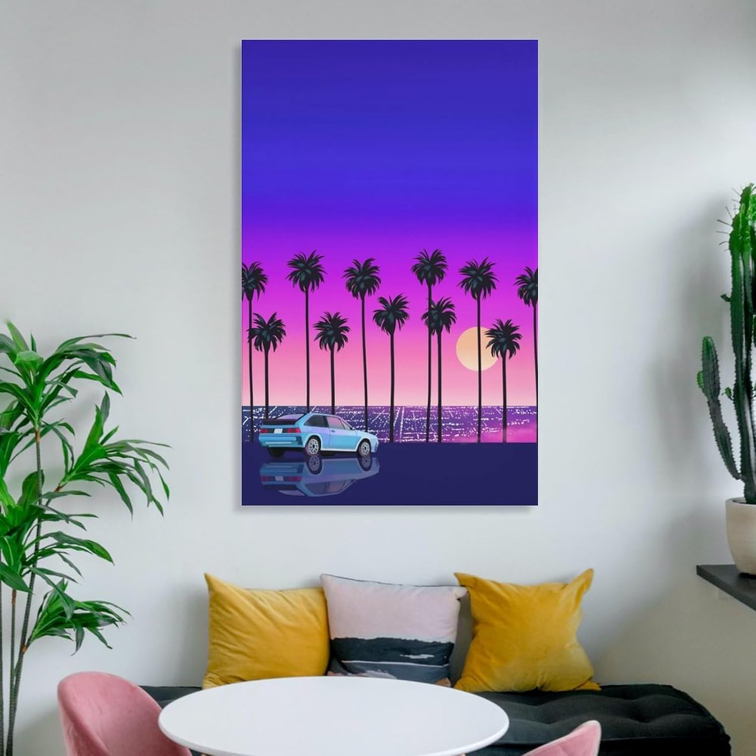 Pintura de paisaje retro moderna estilo pop Nagai Hiroshi Home Bar decoración de pared (2) pósteres e impresiones de pintura en lienzo para