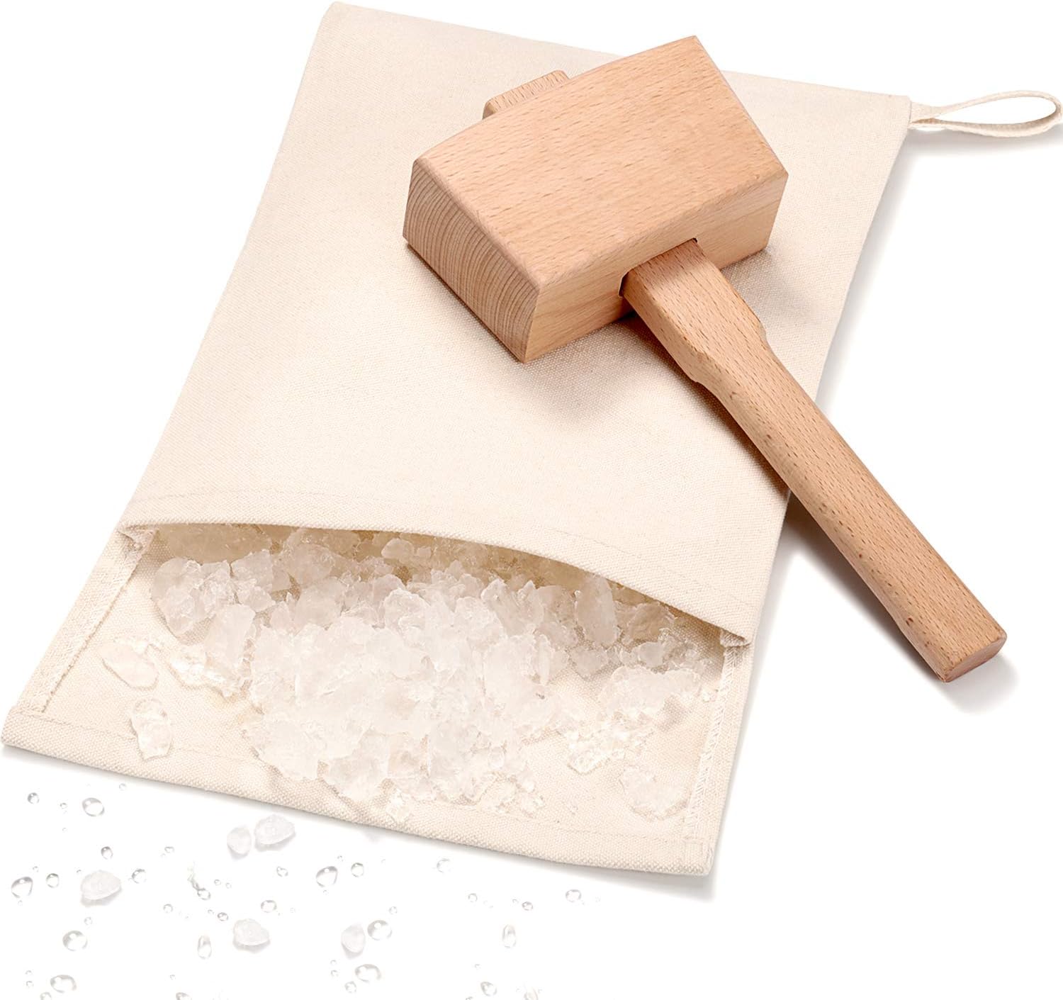 Boao 2 piezas de trituradora de hielo Lewis bolsa de lona de mazo de verano bolsa trituradora reutilizable bolsa trituradora de hielo martillo de