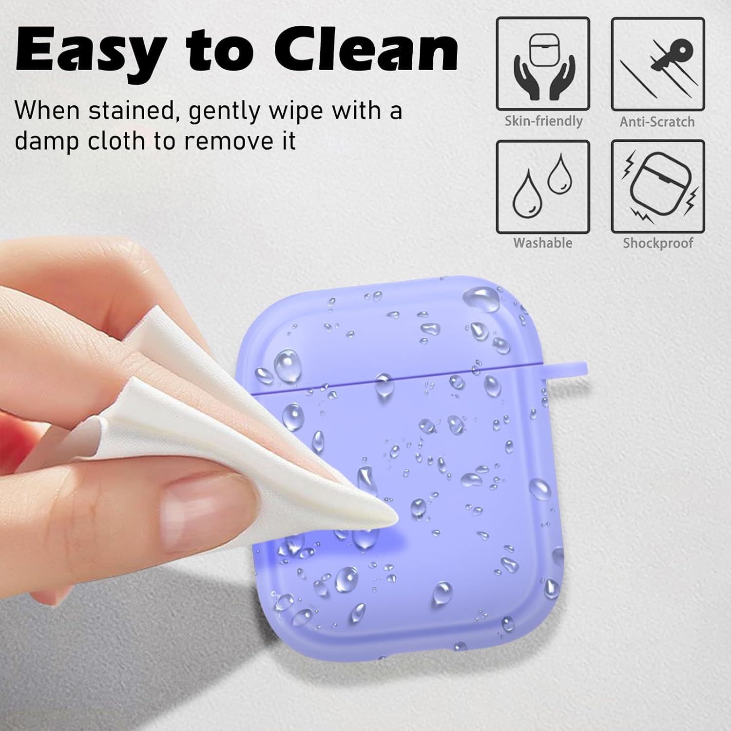 Bonita funda para AirPods 1 y 2 con llavero de corazón de mariposa brillante con purpurina, protección de cuerpo completo de silicona suave a prueba