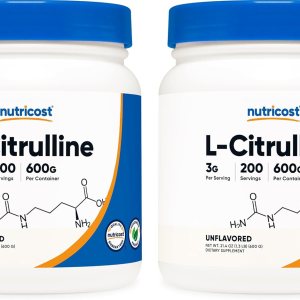 Nutricost L-citrulina pura (base) en polvo (21.16 oz) (2 botellas) Nutricost L-citrulina pura (base) en polvo (21.16 oz) (2 botellas)