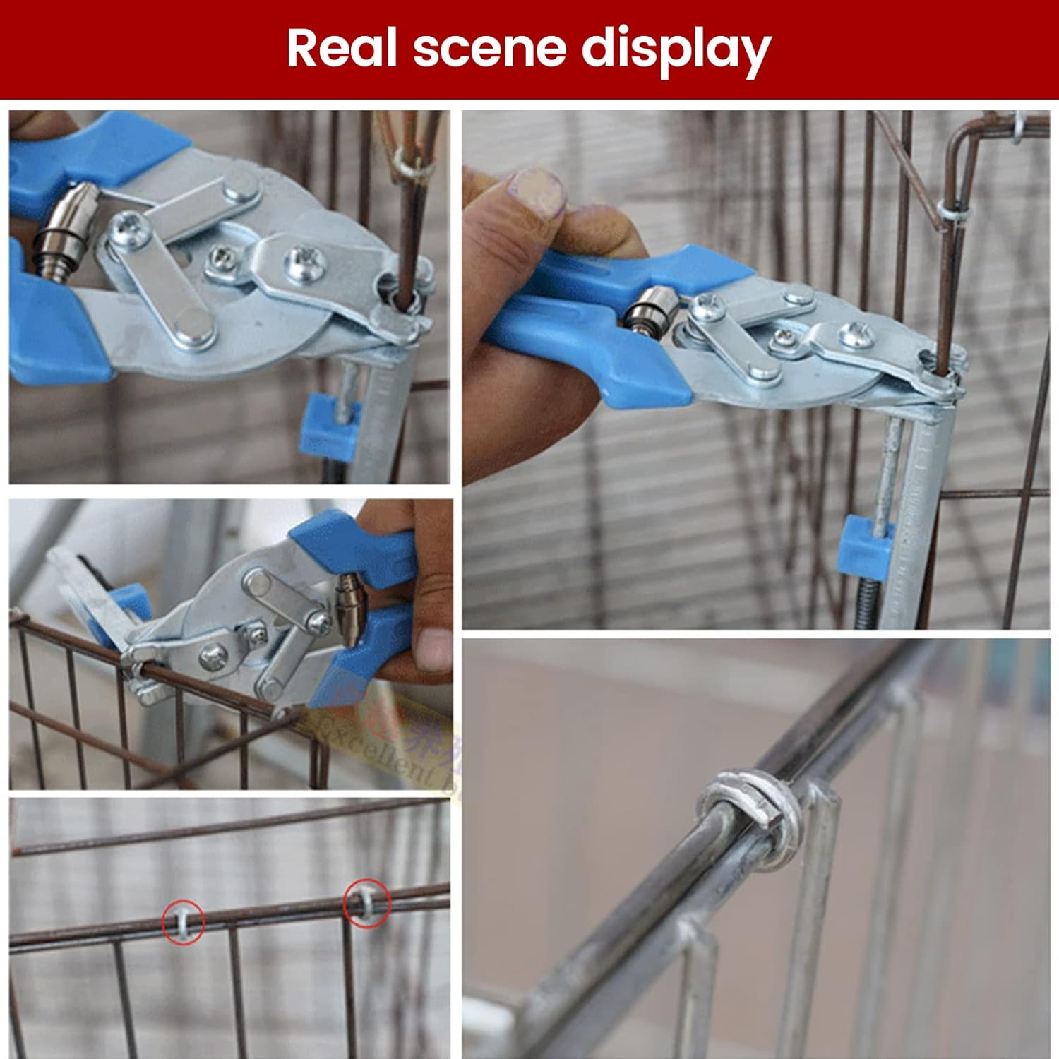 Alicates de anillo de uñas tipo M para fijación de cerdos multifunción Kit de alicates de anillo de cerdo para tapicería automática con 1800 clips