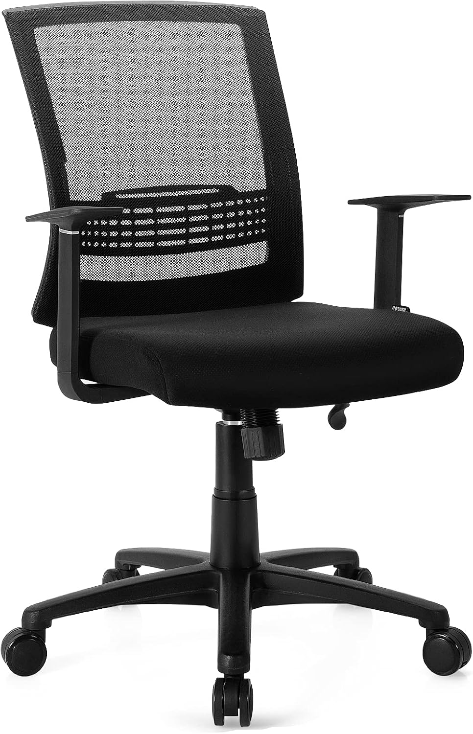 Giantex Silla de oficina ejecutiva ergonómica de malla con soporte lumbar ajustable, silla de gestión giratoria con función mecedora, silla de