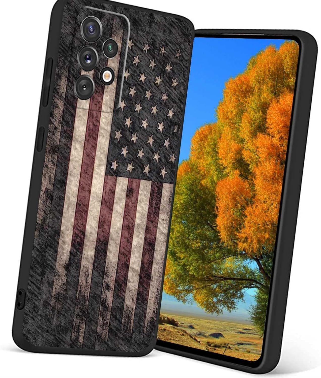 Compatible con Samsung Galaxy A52 5G – Funda con bandera de Estados Unidos, soldado, veterano, patriota, regalos para Samsung para hombres, niños y